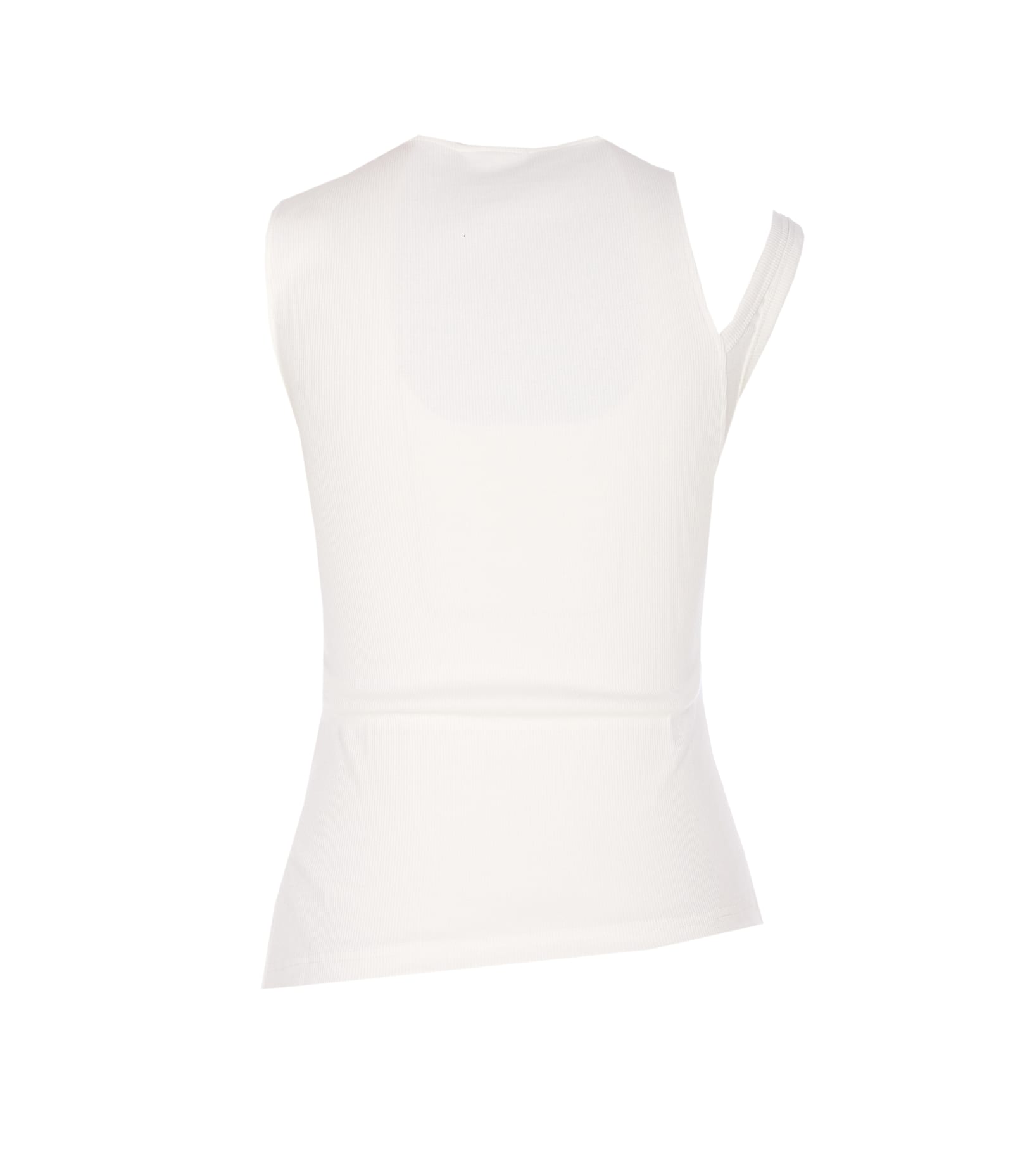 Courrèges Courreges White Cotton Tank Top Women In White