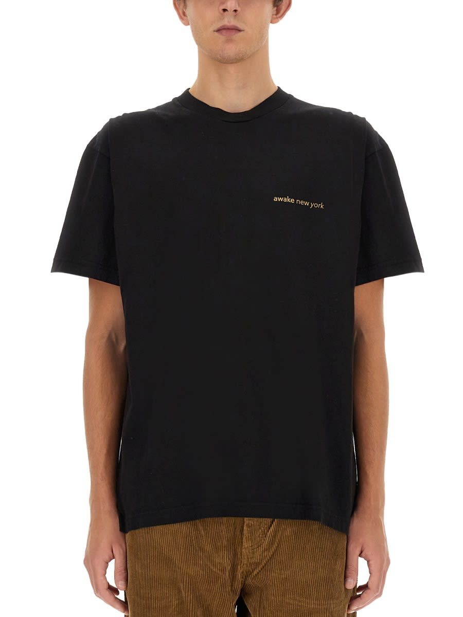 Shop Awake Ny T-shirt With Logo In Black