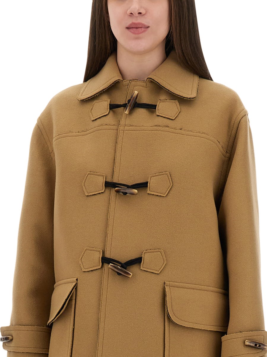 Moschino Duffle Jacket In Brown
