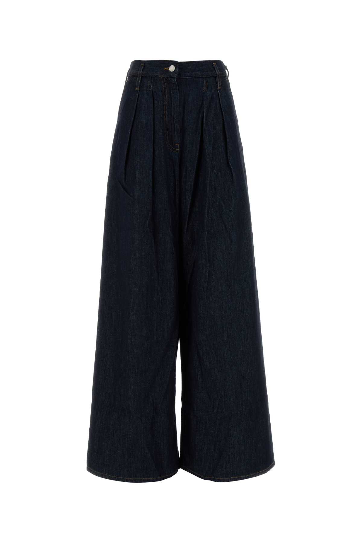 Dries Van Noten Denim Wide-leg Jeans In Purple