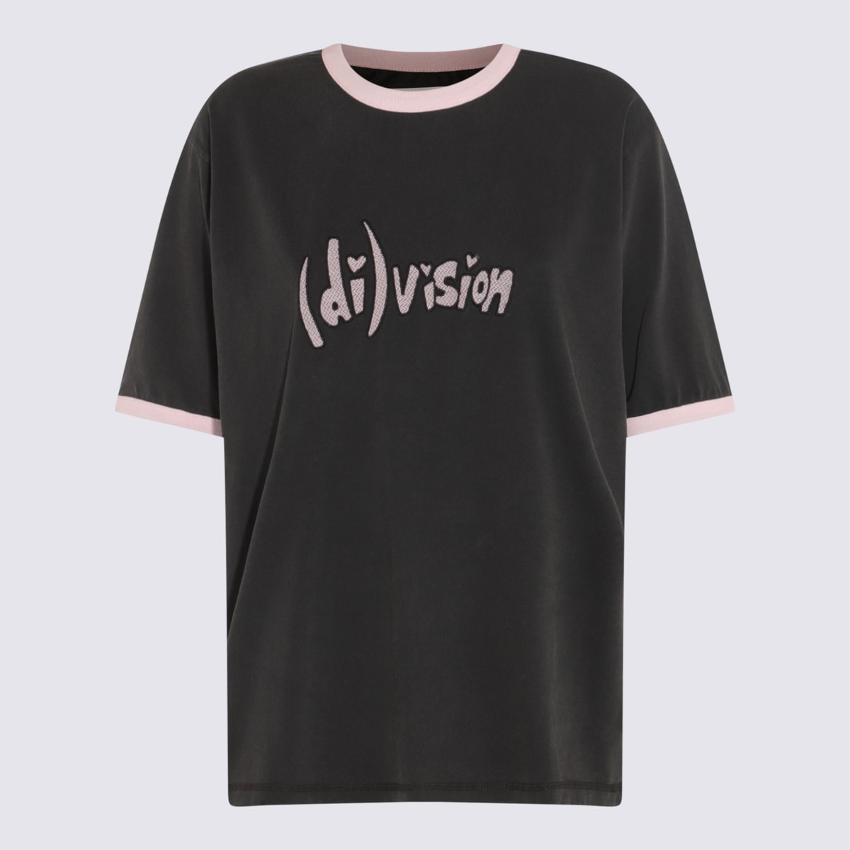 (d)ivision Black Cotton T-shirt