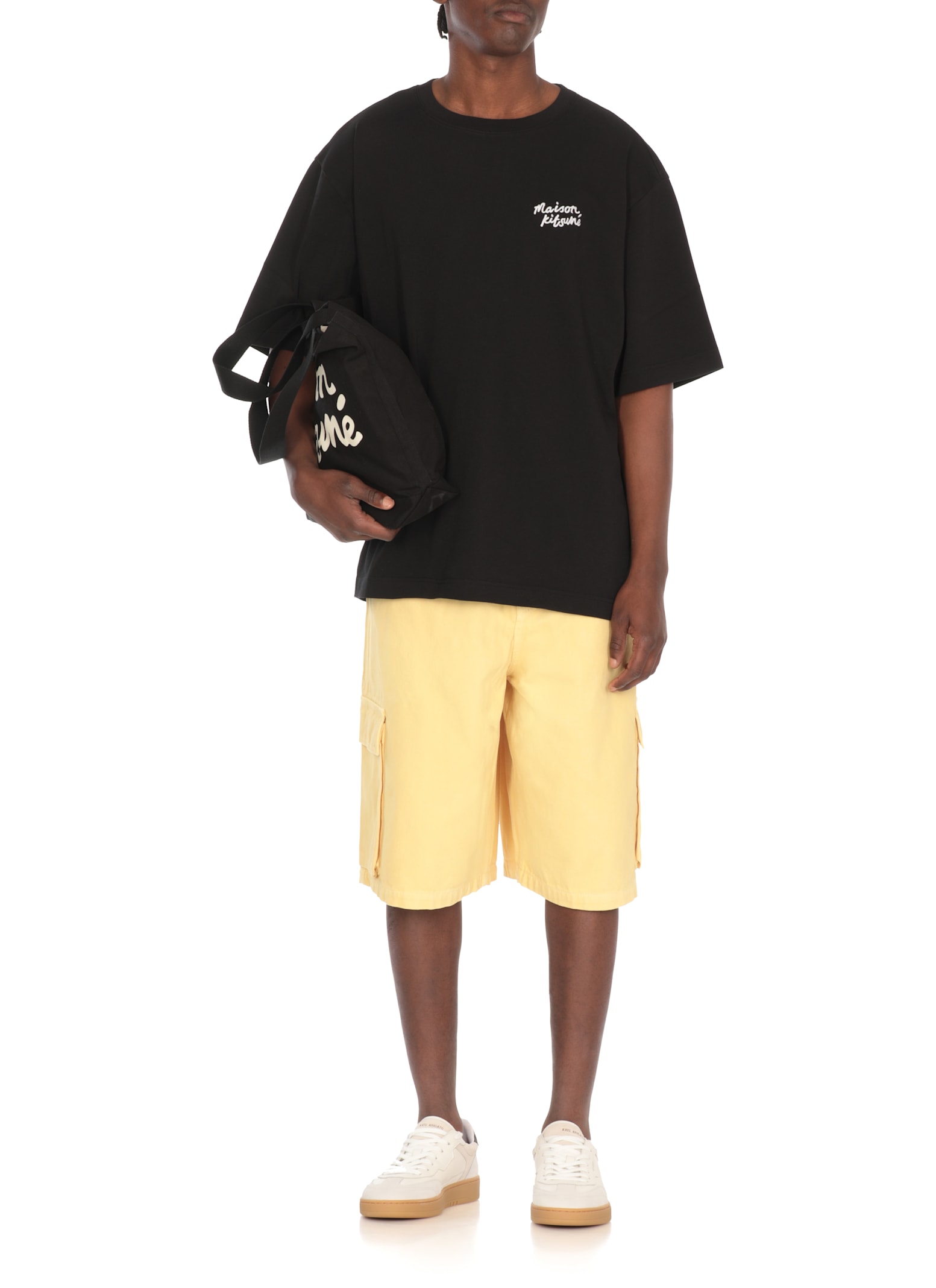 Maison Kitsuné Logo Embroidery Crewneck T-shirt