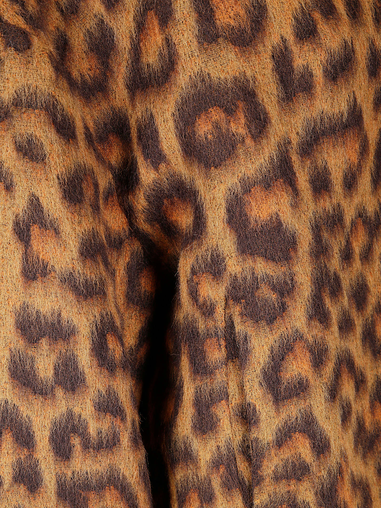 Alberto Biani Leopard-print Button Jacket In Brown