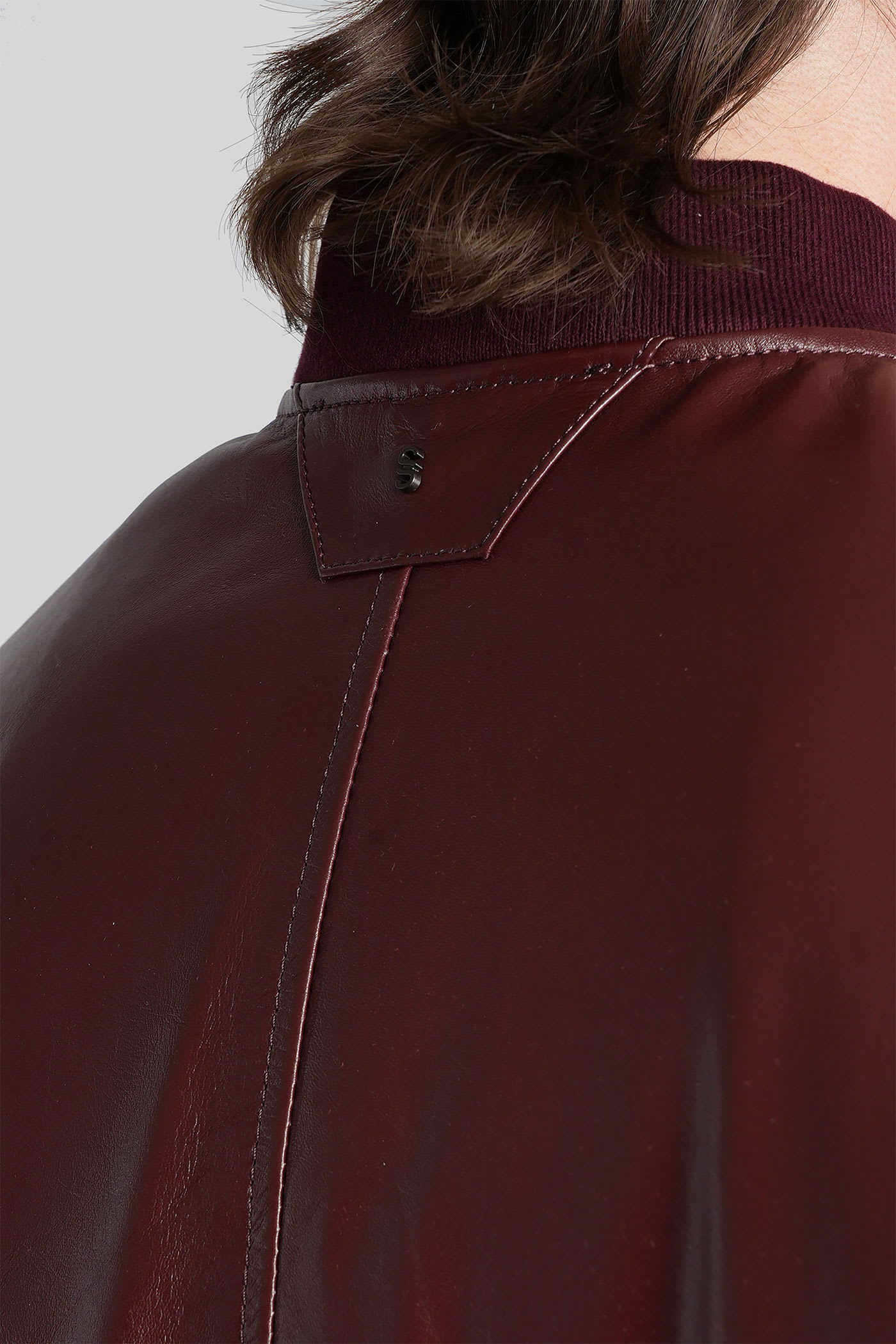 Salvatore Santoro Leather Jacket In Bordeaux Leather In Burgundy