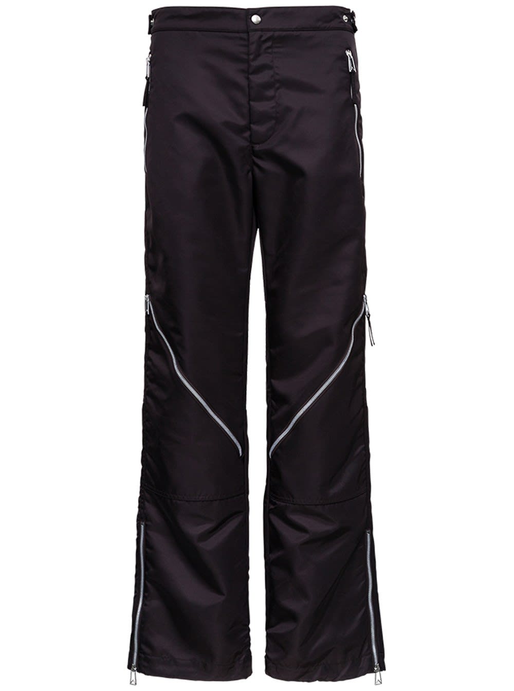 Bottega Veneta Brown Nylon Pants With Zip Detail