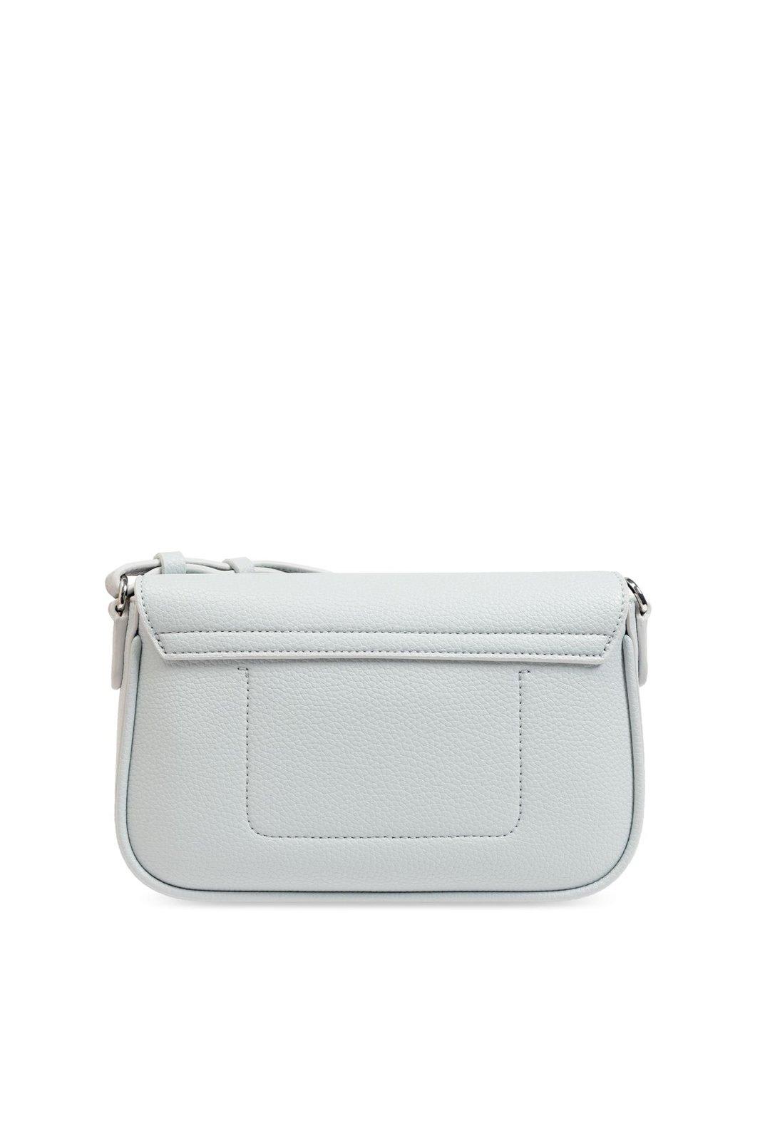 Shop Emporio Armani Shoulder Bag In Polvere/tempesta