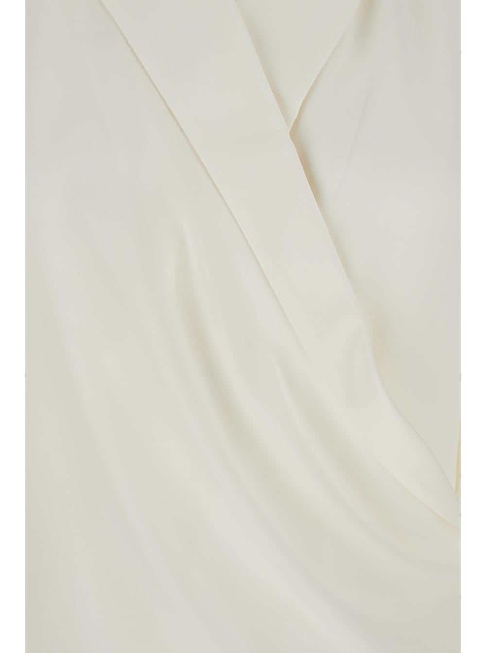 Theory White Blouse With Peak Revers And Crossover Neck In Neutral