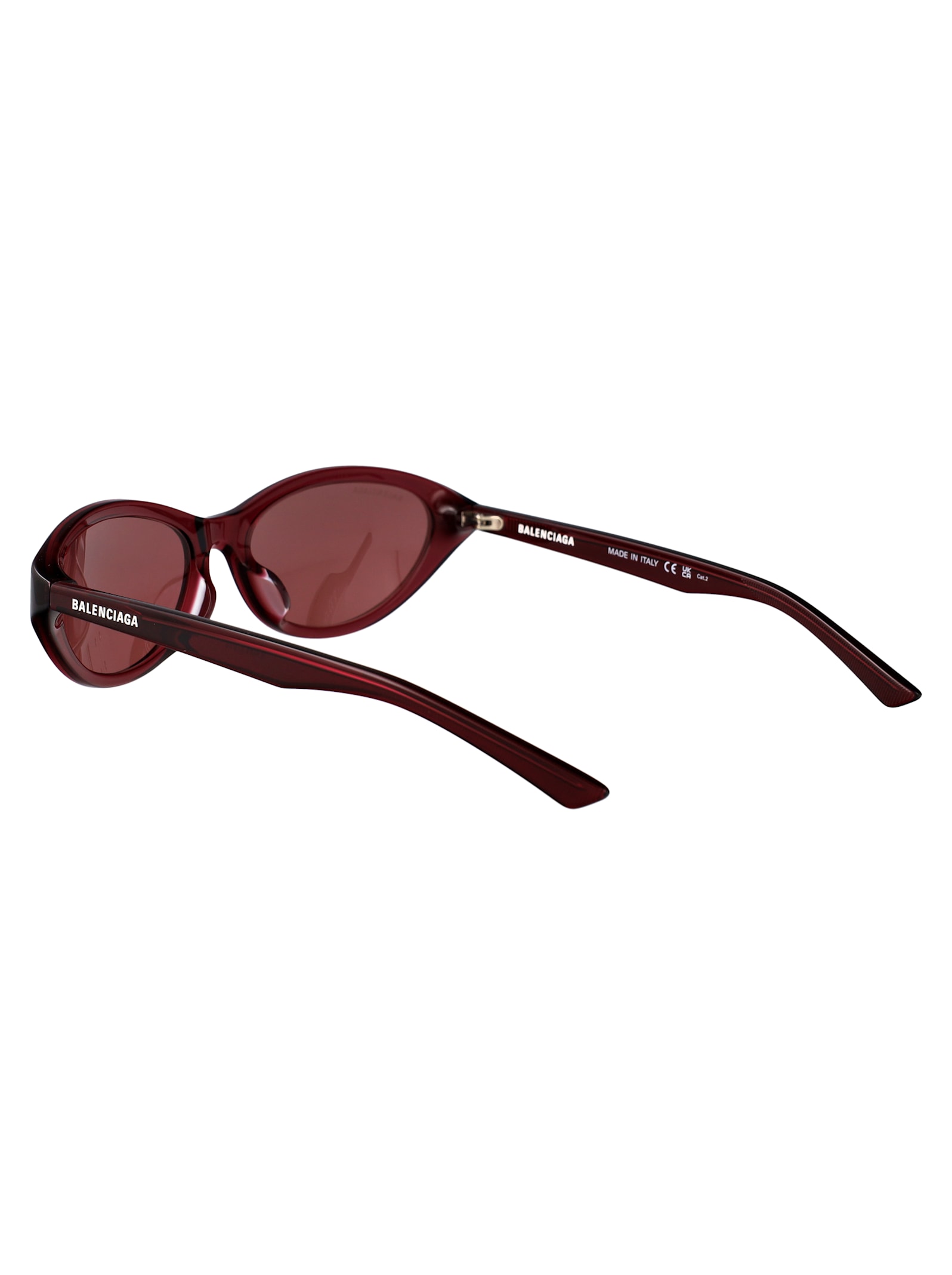 Balenciaga Bb0404sk Sunglasses In Burgundy-burgundy-red