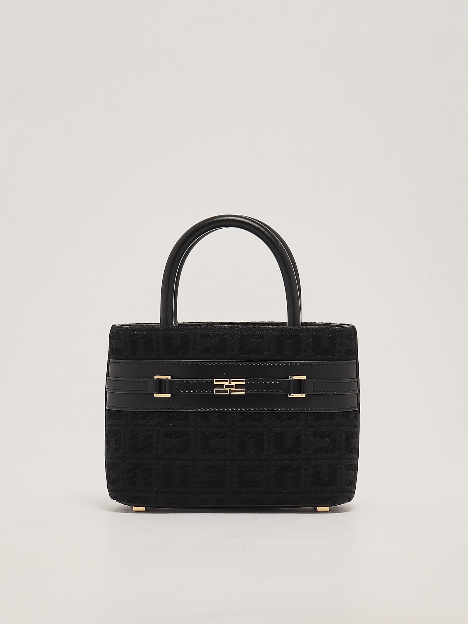 Shop Elisabetta Franchi Cotton Tote In Nero