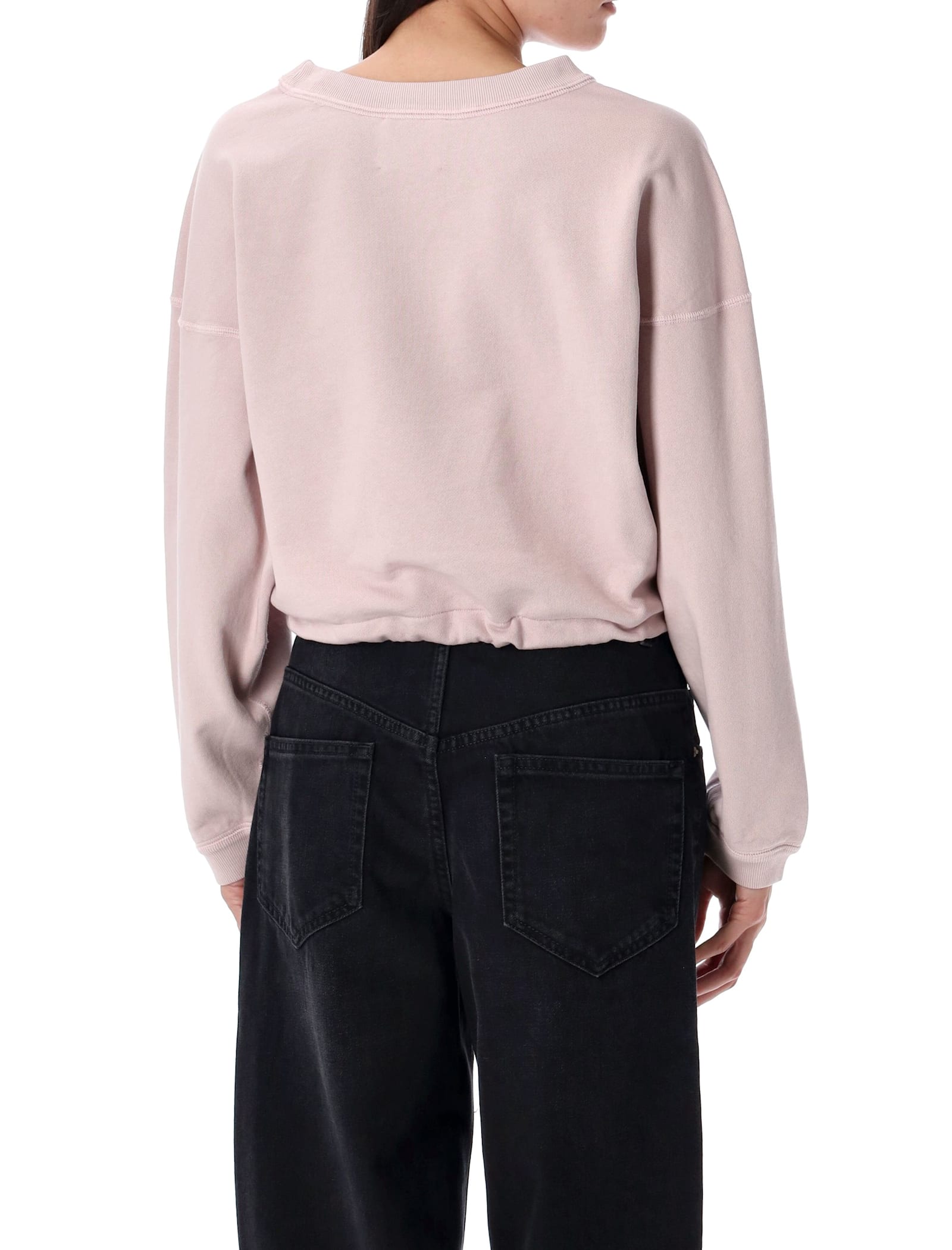 Isabel Marant Étoile Cozy Fleece Top Drawstring Hem In Pink