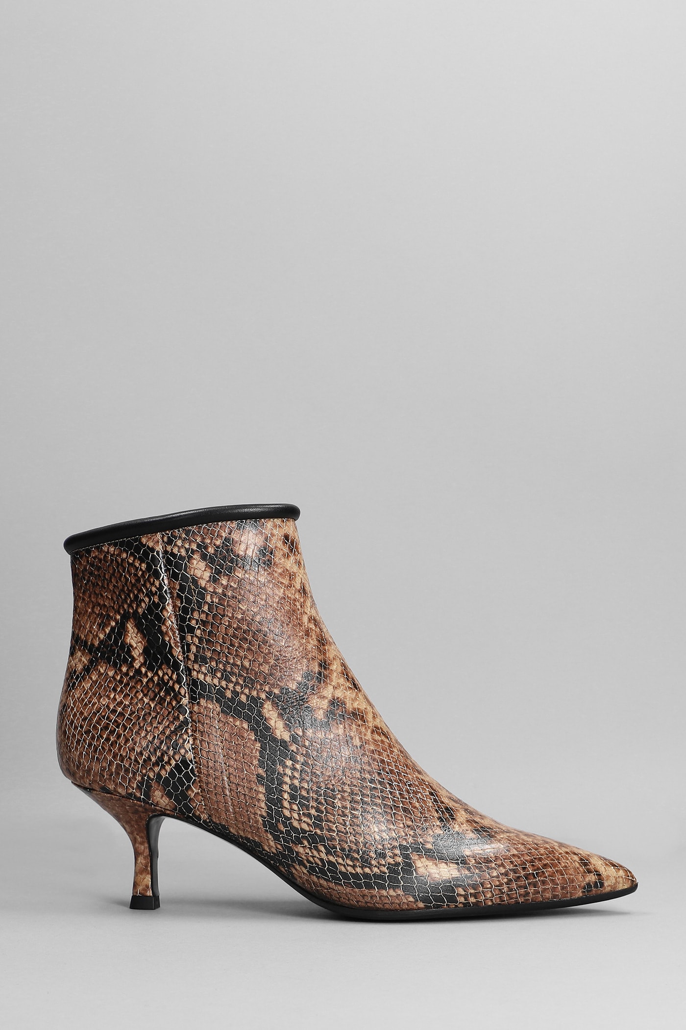 Fabio Rusconi High Heels Ankle Boots In Python Print Leather