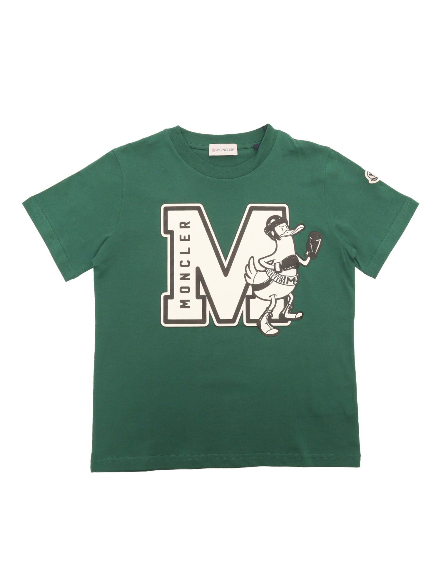 Moncler Kids' Ss T-shirt In Green