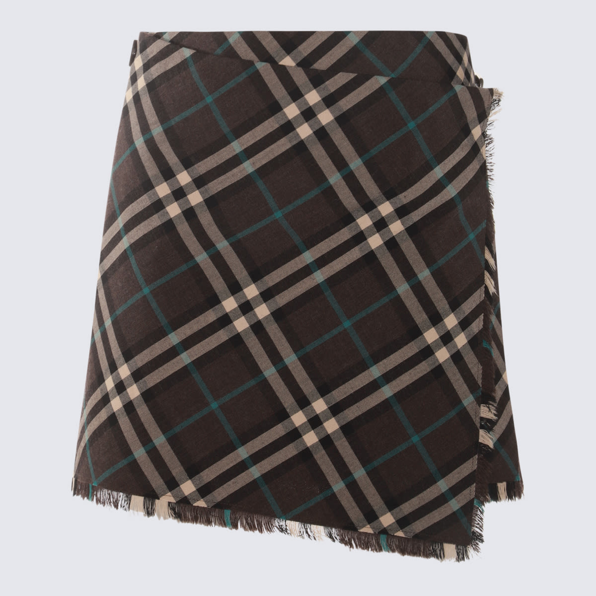 Shop Burberry Multicolor Skirt In Snug Ip Check