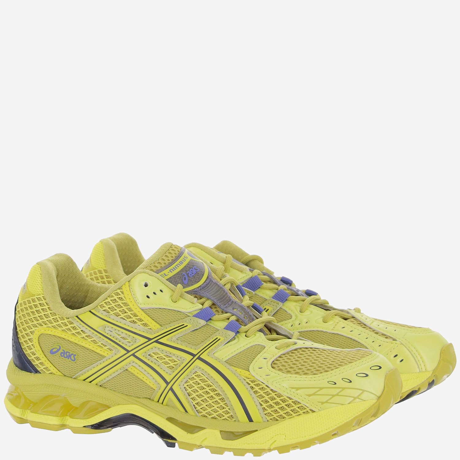 Asics Mesh Rubber Sole Sneakers With Branded Heel
