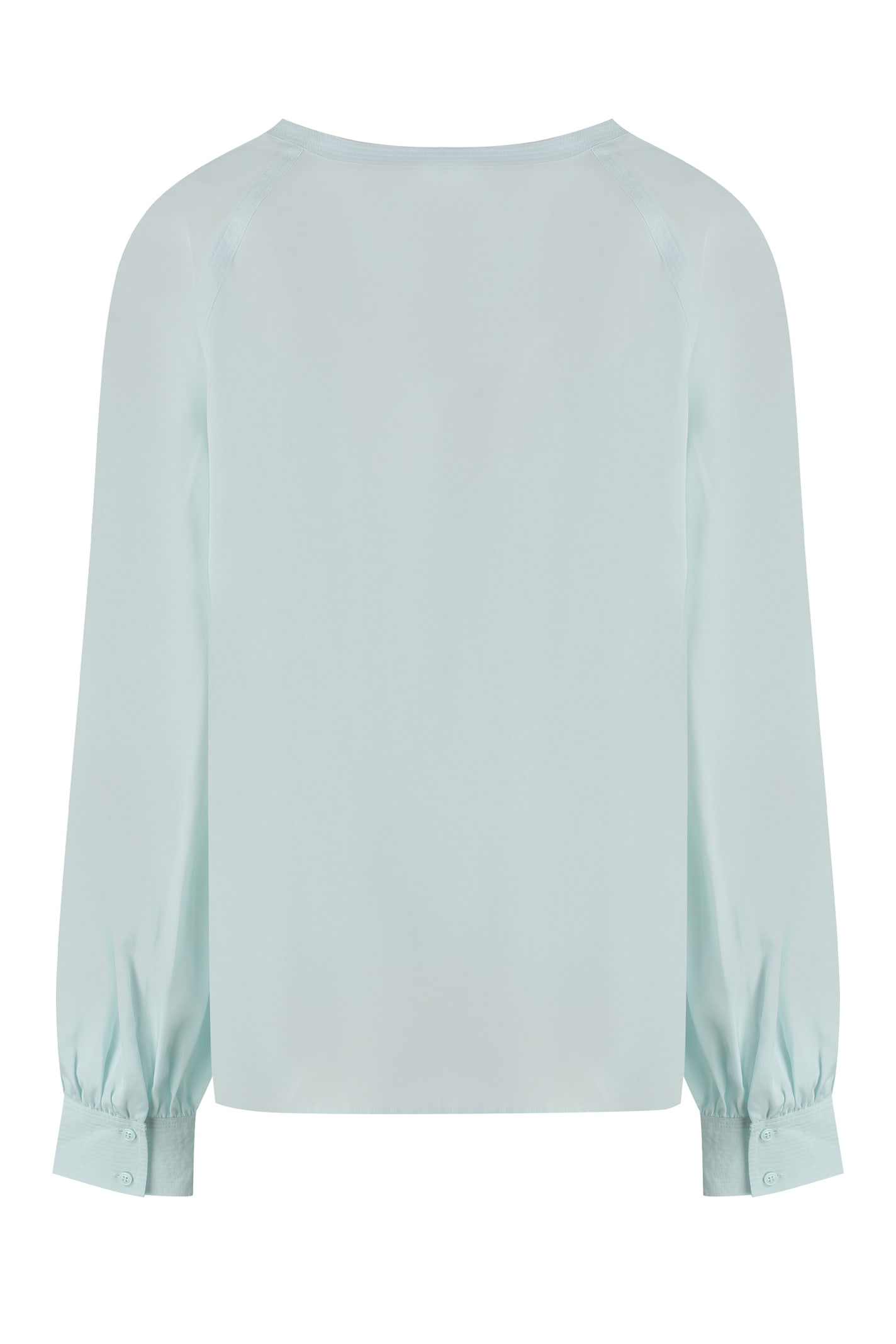 Alfieri & St.john Silk Blouse In Light Blue