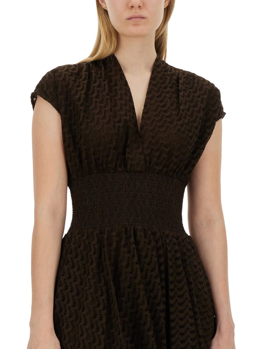 Shop Tory Burch Cotton Dress In Brown