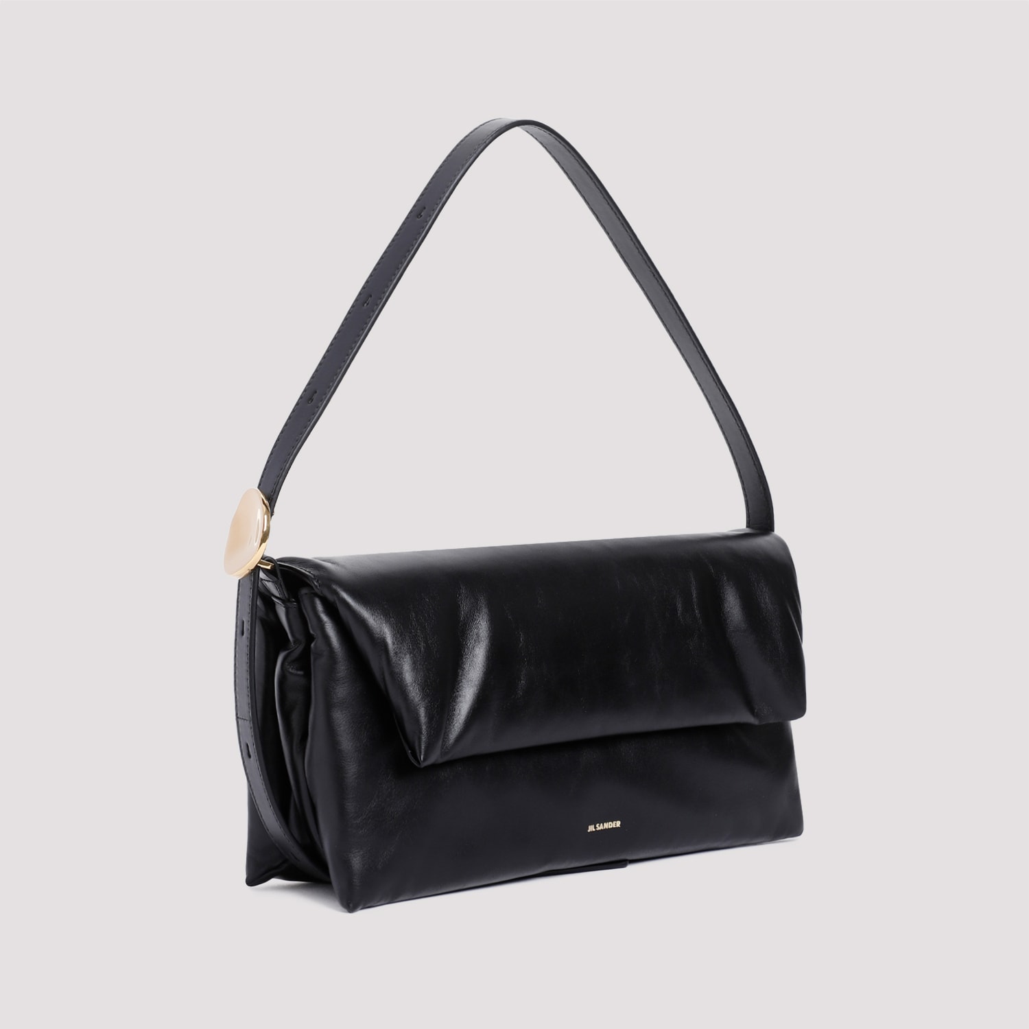 Shop Jil Sander Origami Shoulder Bag In Black