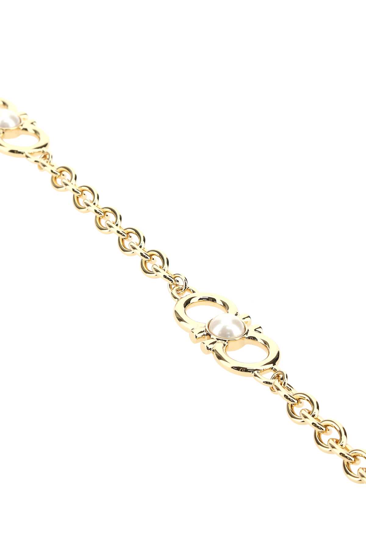 Shop Ferragamo Golden Metal Necklace In Oroperbia