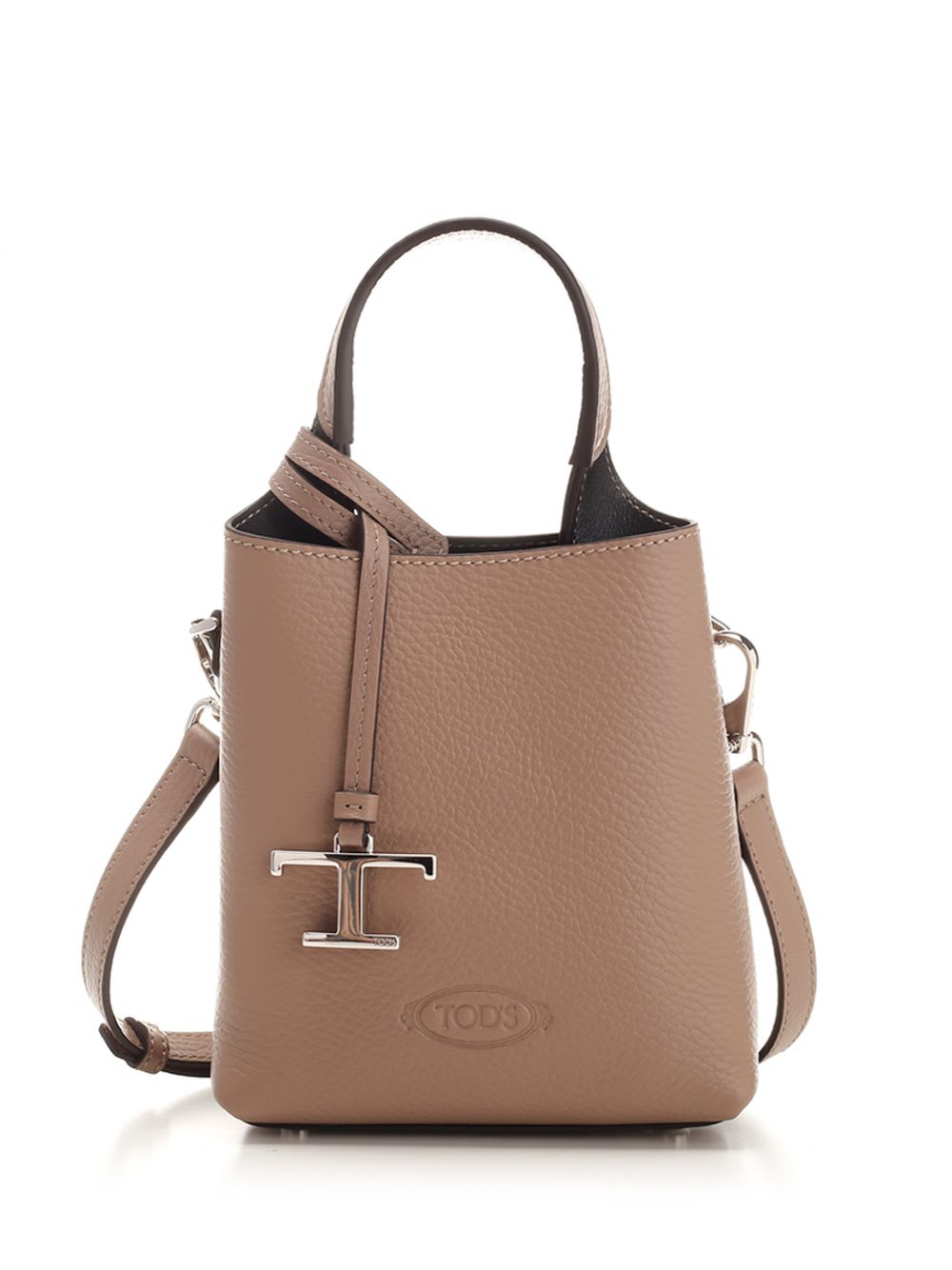 Shop Tod's T Timeless Handbag In Brown