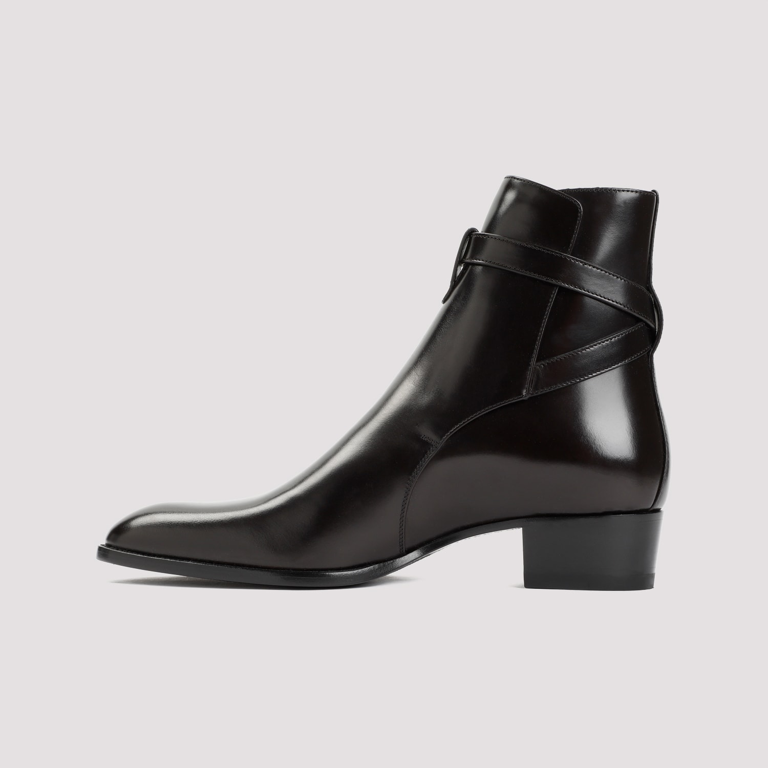 Shop Saint Laurent Wyatt 40 Boots In Sparrow Brown