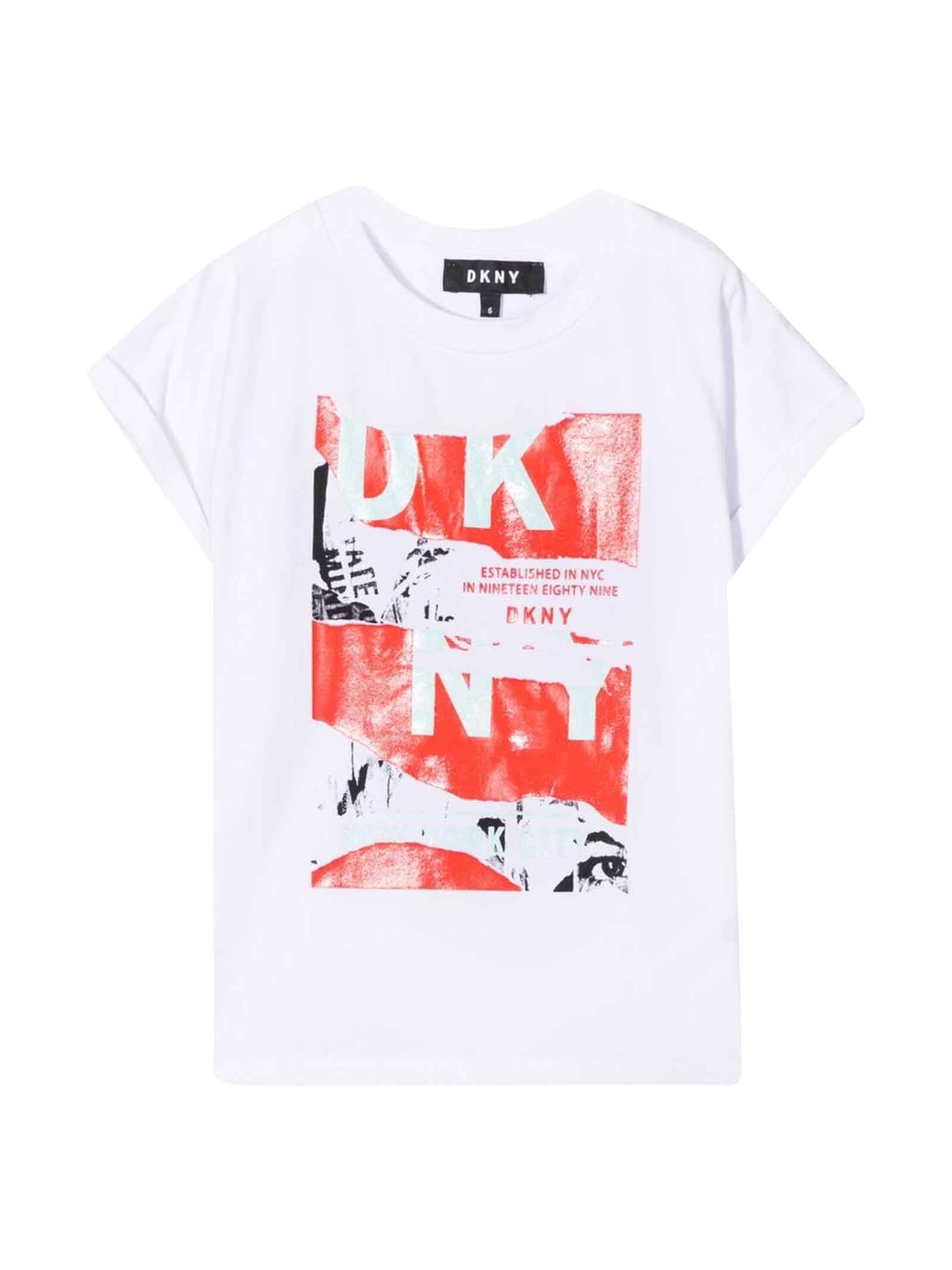 DKNY Unisex White T-shirt