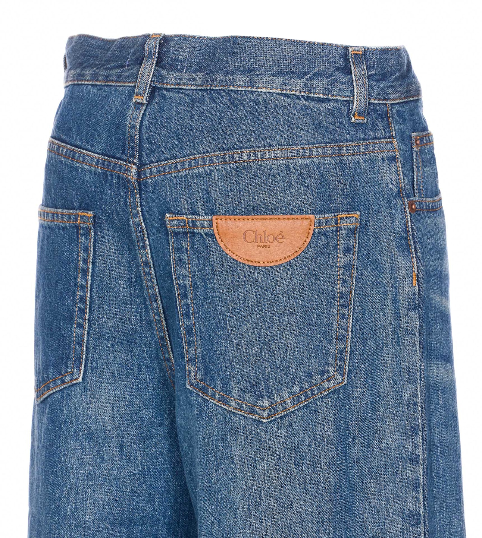 Chloé Cropped Wide-leg Jeans In Blue