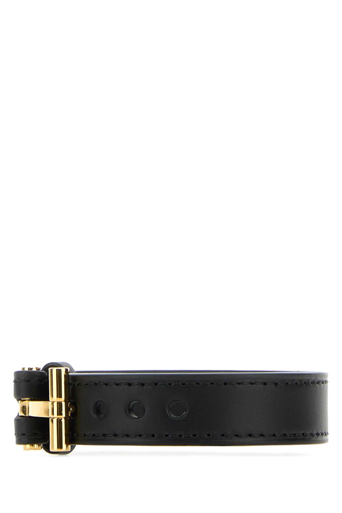 Shop Tom Ford Black Leather T Bracelet