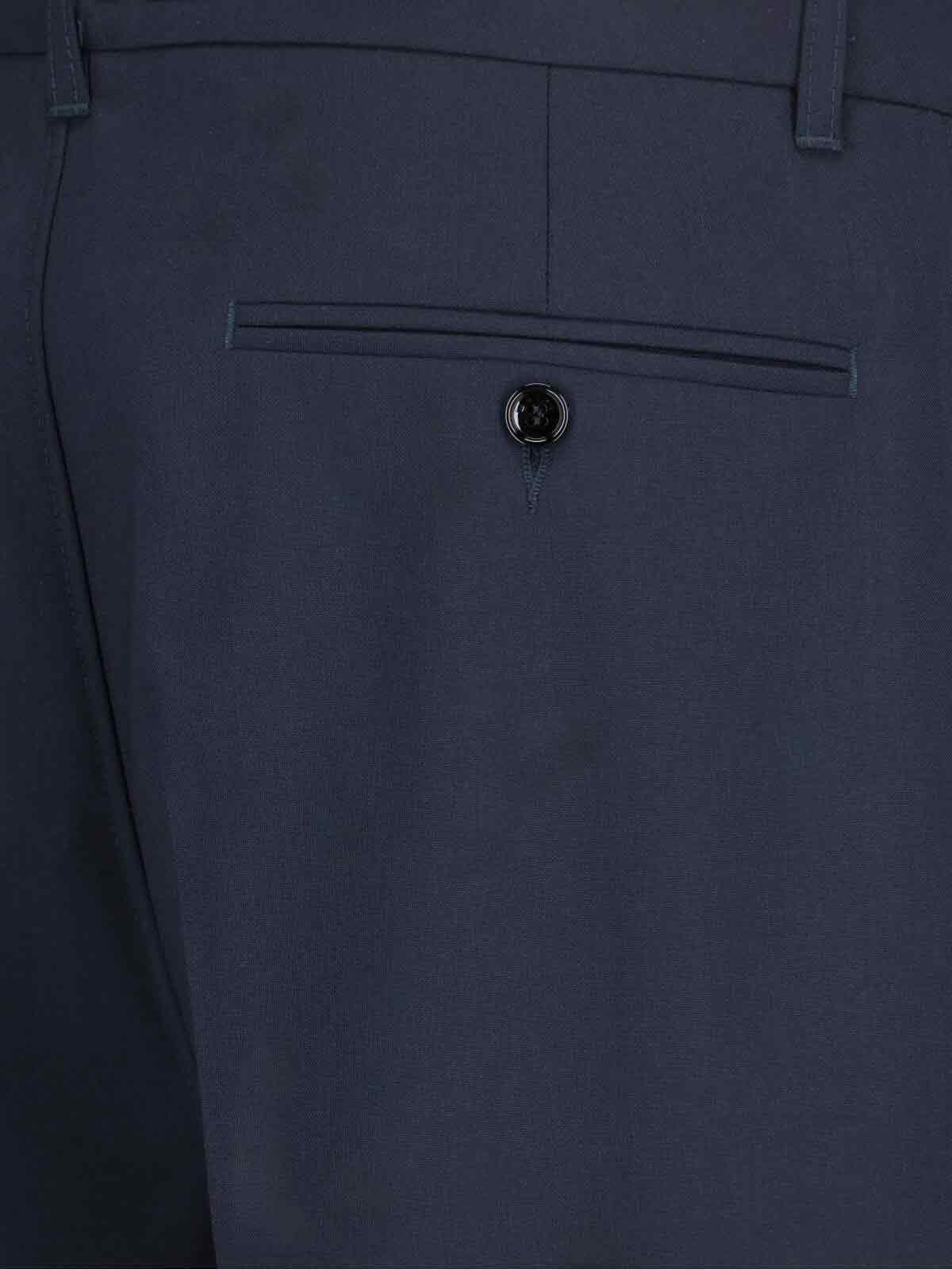 Shop Marni Virgin Wool Straight Pants In Blue