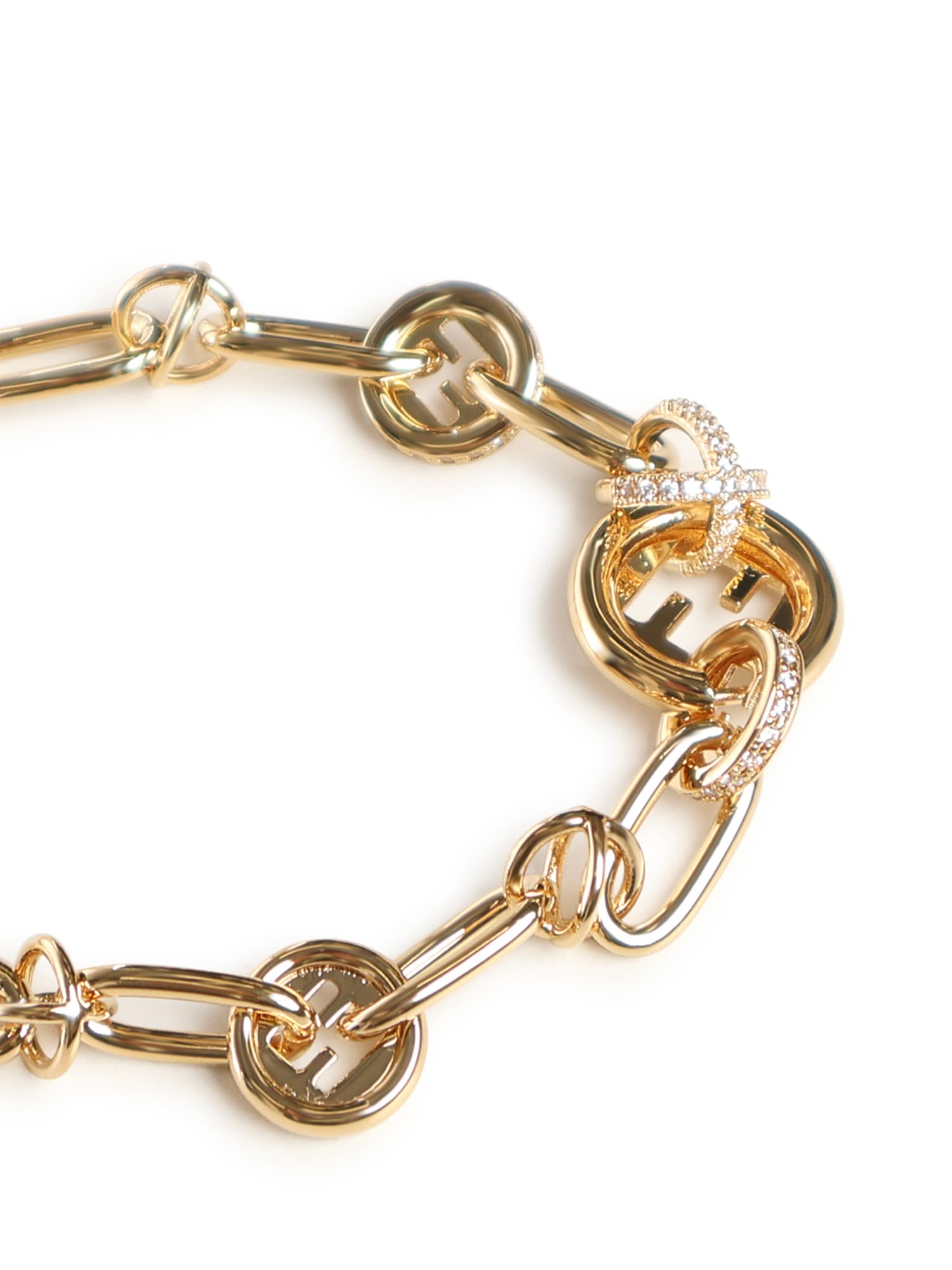 Fendi Everround Chain Bracelet In Gold