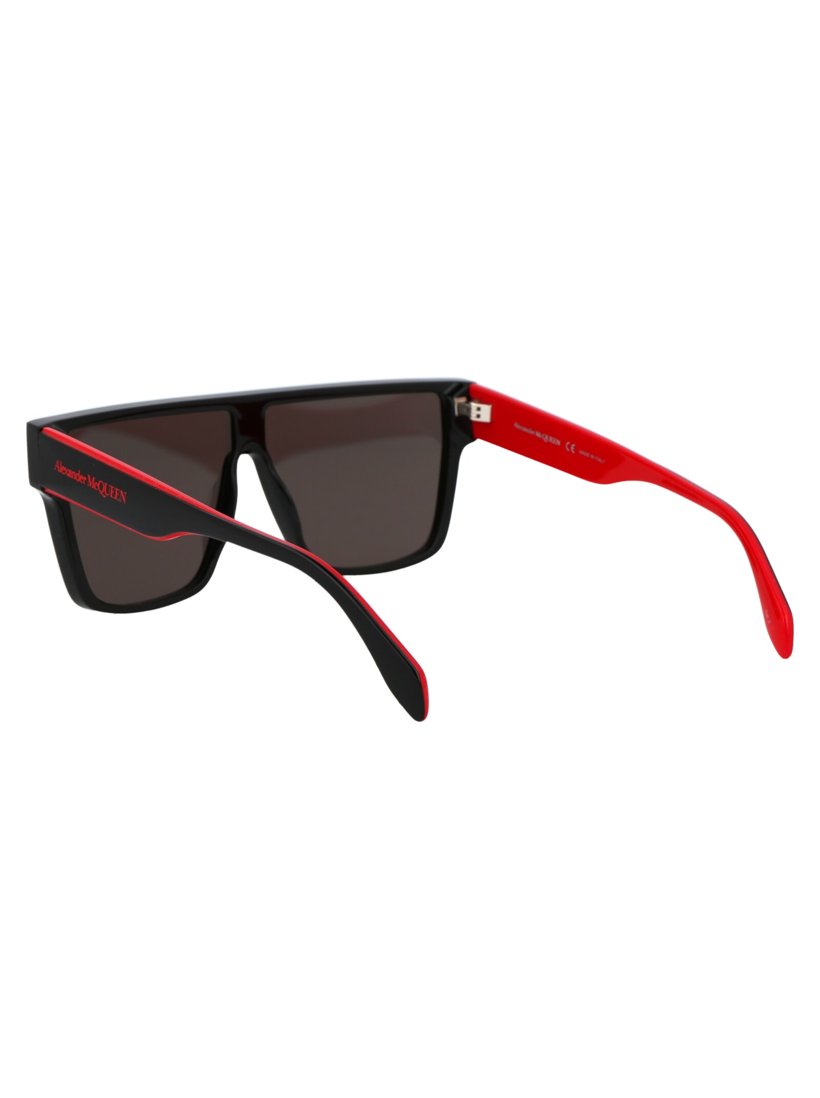 Shop Alexander Mcqueen Am0354s Sunglasses In 003 Black Black Grey