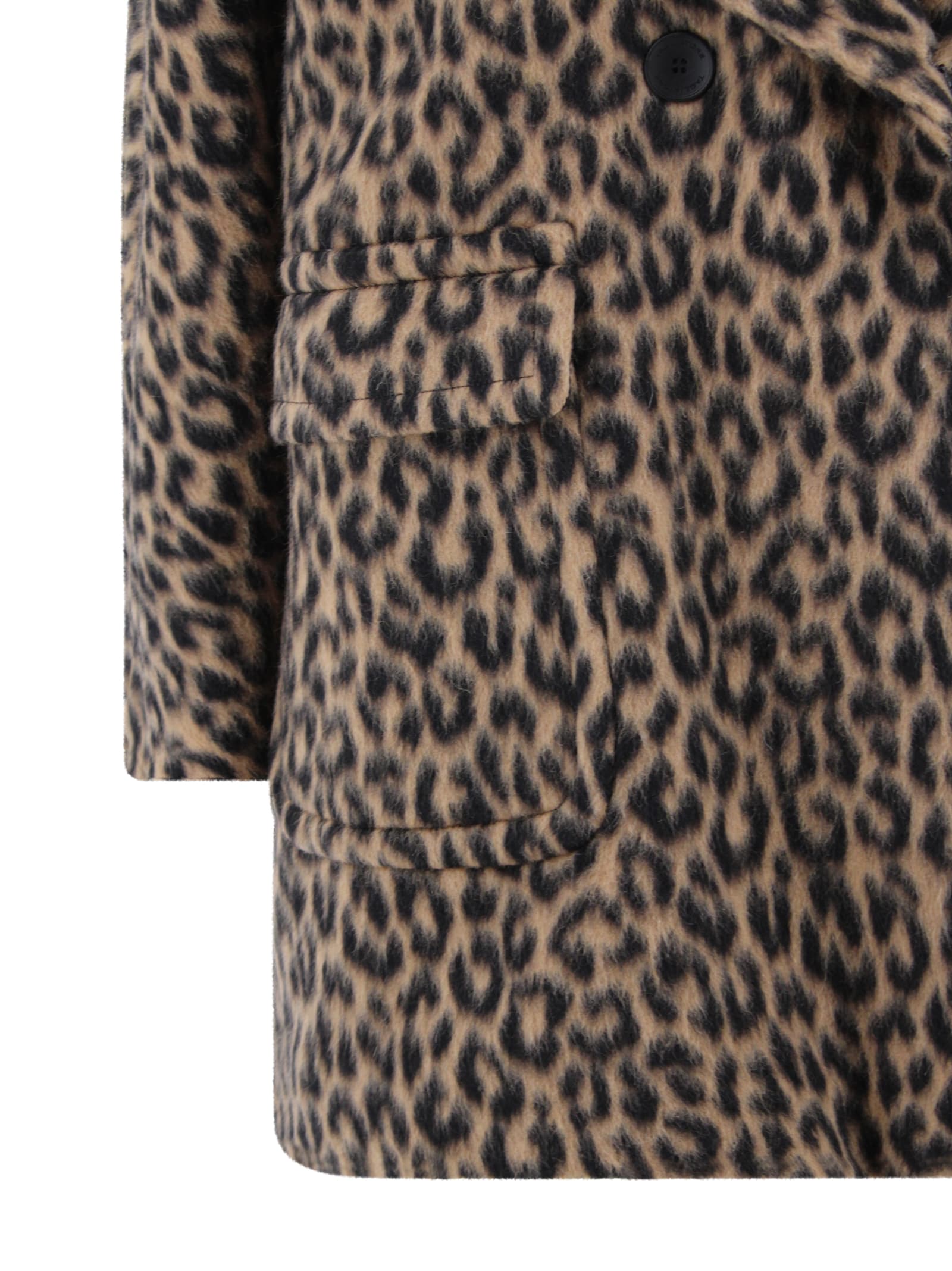 Tagliatore Animal Print Coat In Animal Print