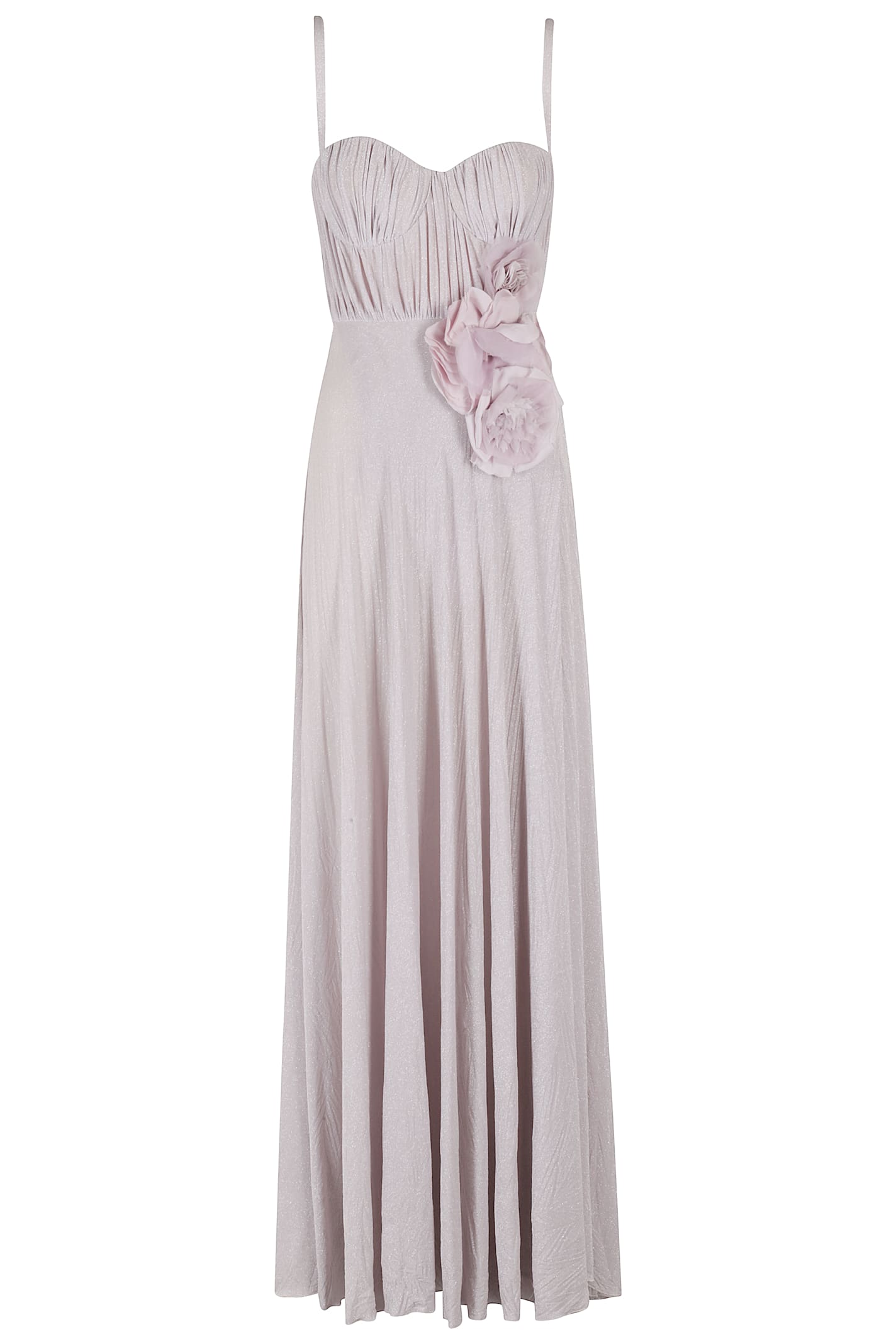 ELISABETTA FRANCHI VIOLET VISCOSE MAXI DRESS