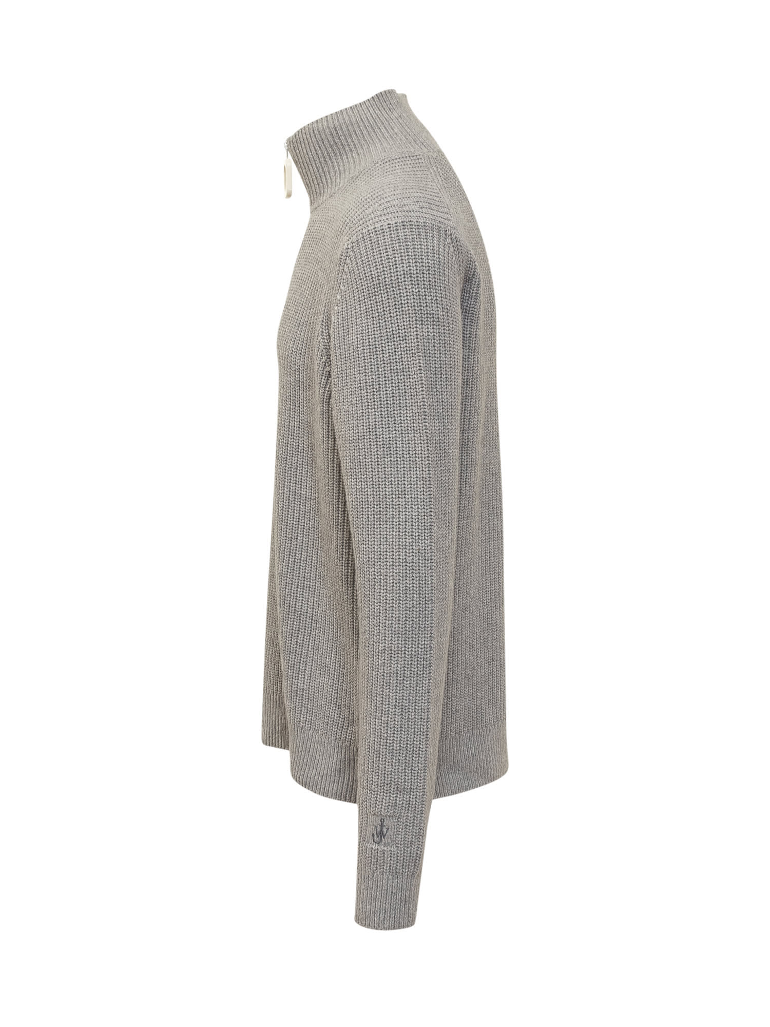 Shop Jw Anderson Sweater With Zip Closure In Light Grey