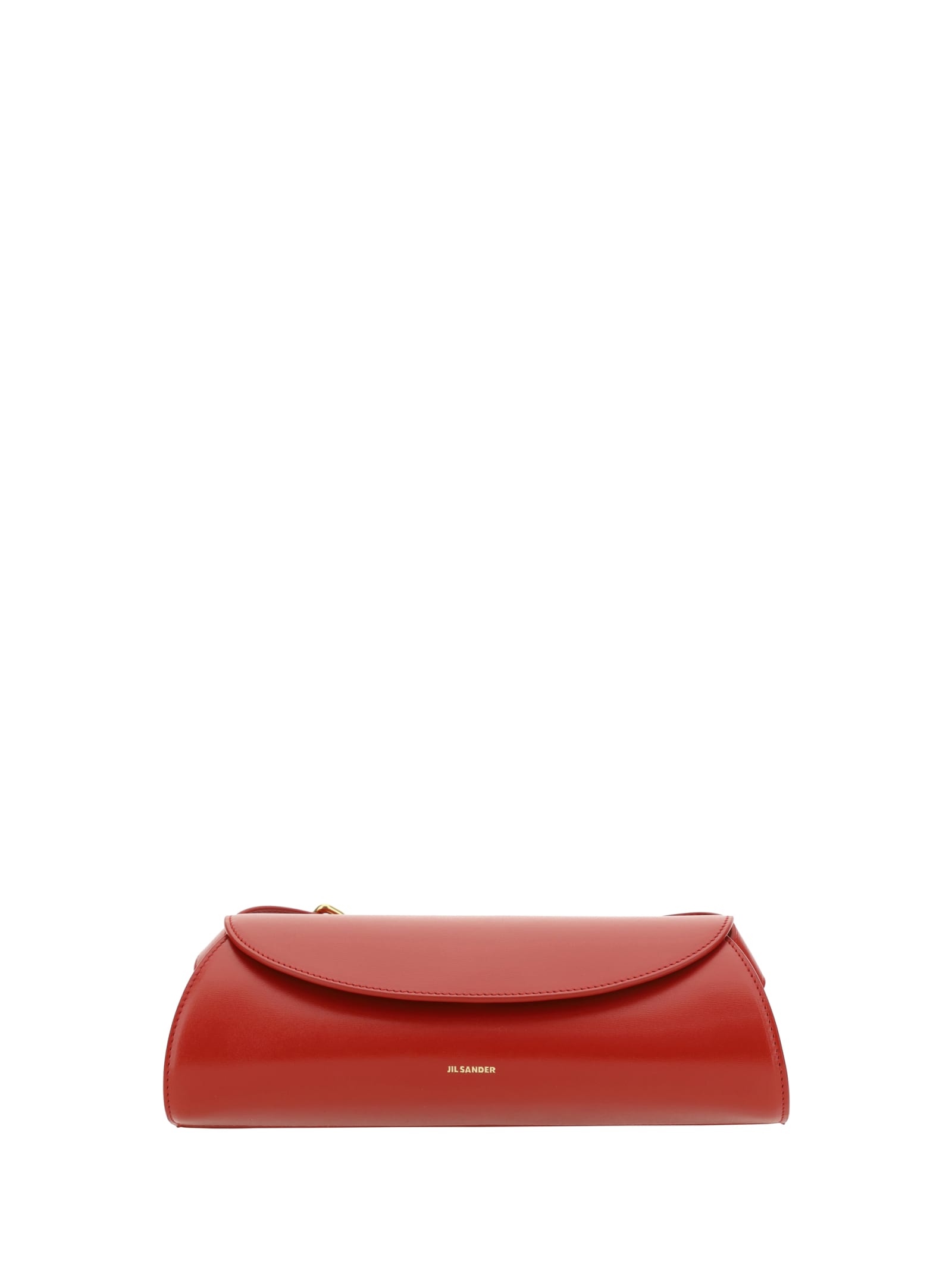 Shop Jil Sander Cannolo Handbag In Rosso