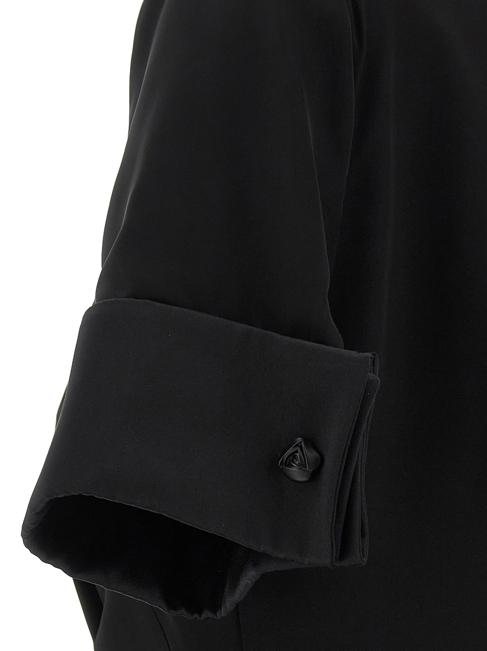 Sportmax Cipro Straight Hem Mini Shirt Dress In Black