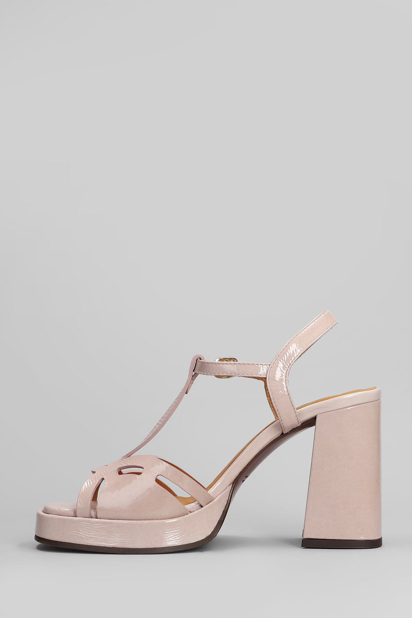 Chie Mihara Zinto 46 Sandals In Rose-pink Leather In Rose-pink