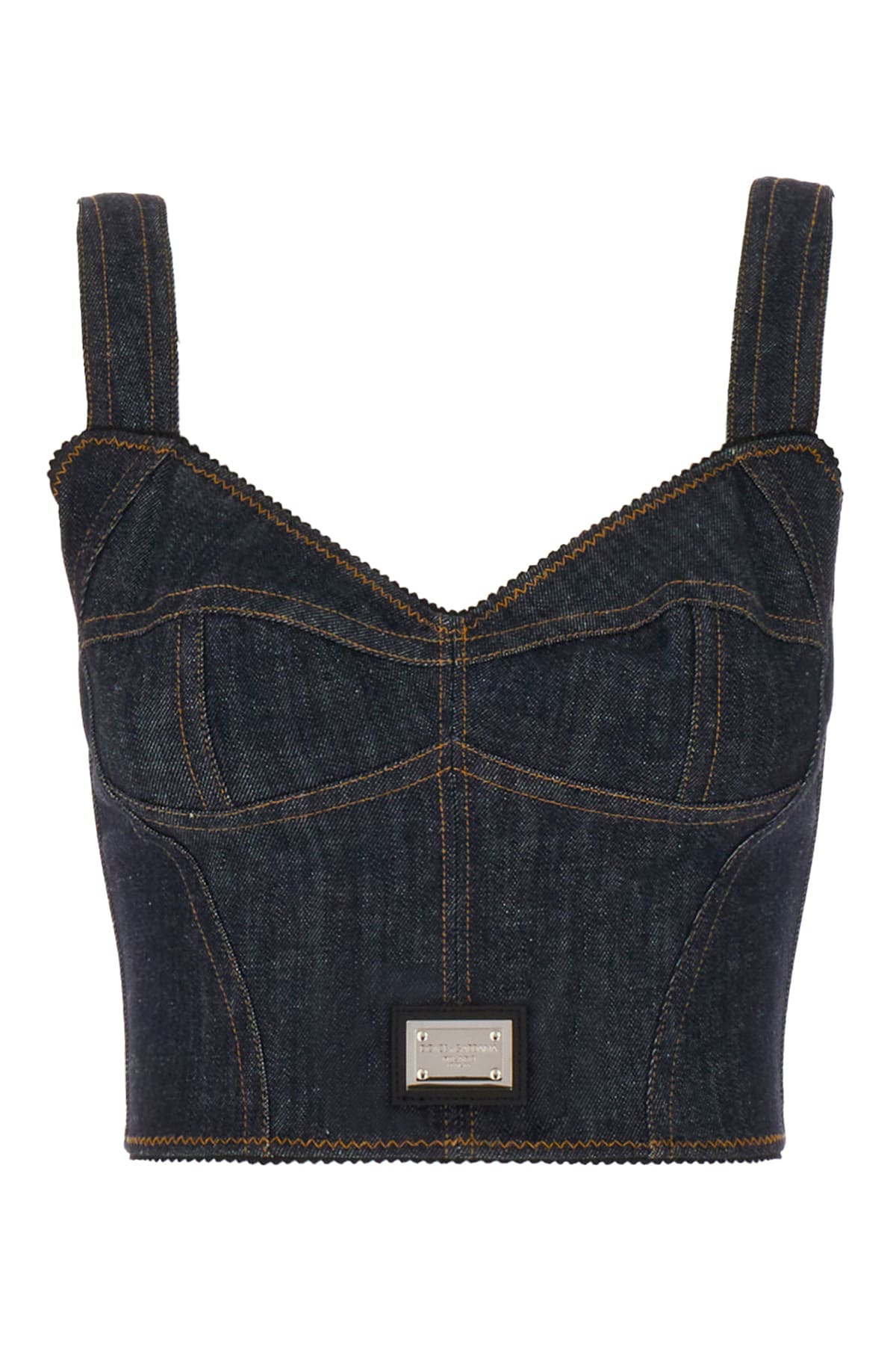 Dolce & Gabbana Denim Top In Variante Abbinata