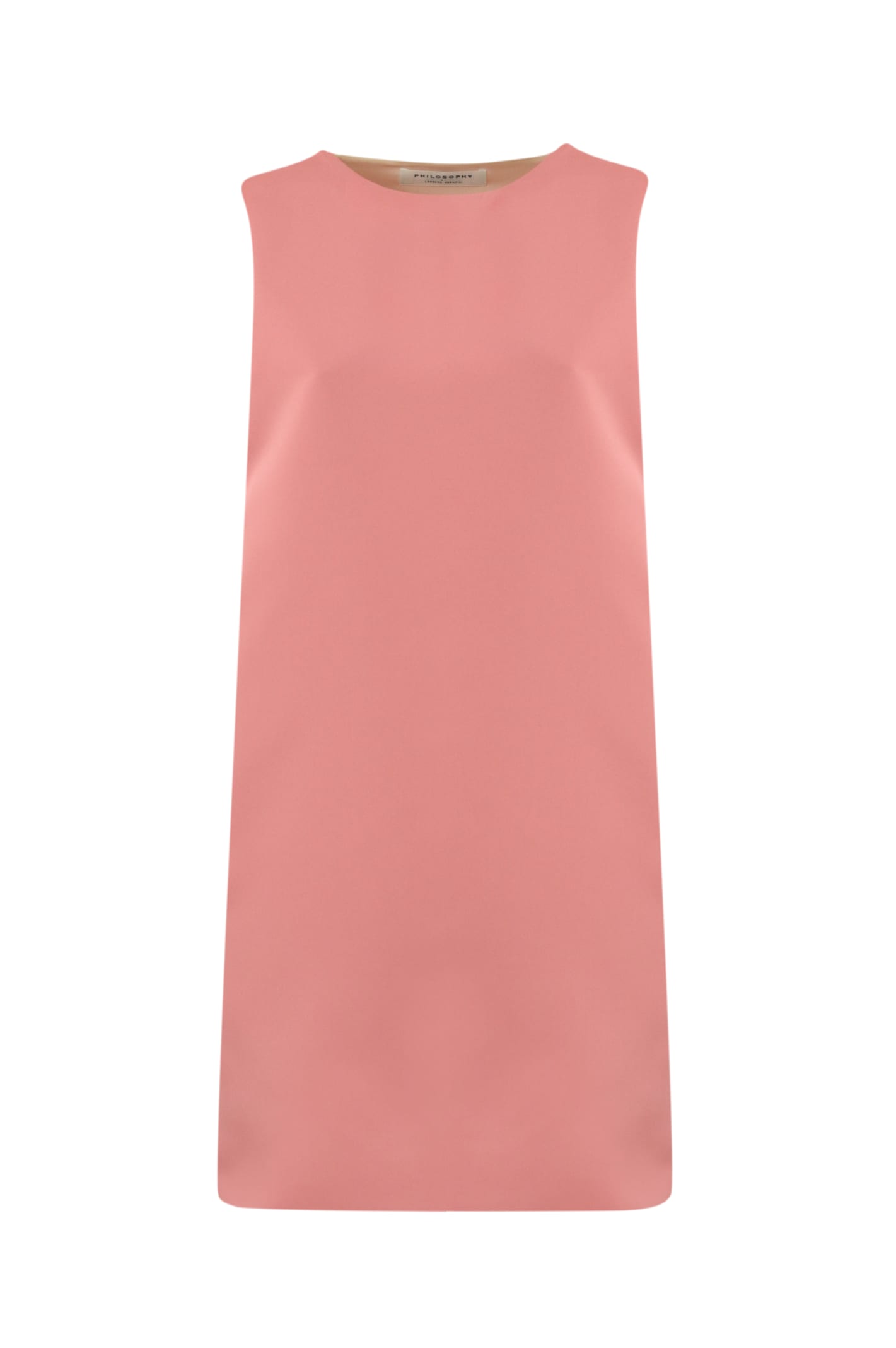 Shop Philosophy Di Lorenzo Serafini Flared Satin Dress In Rosa