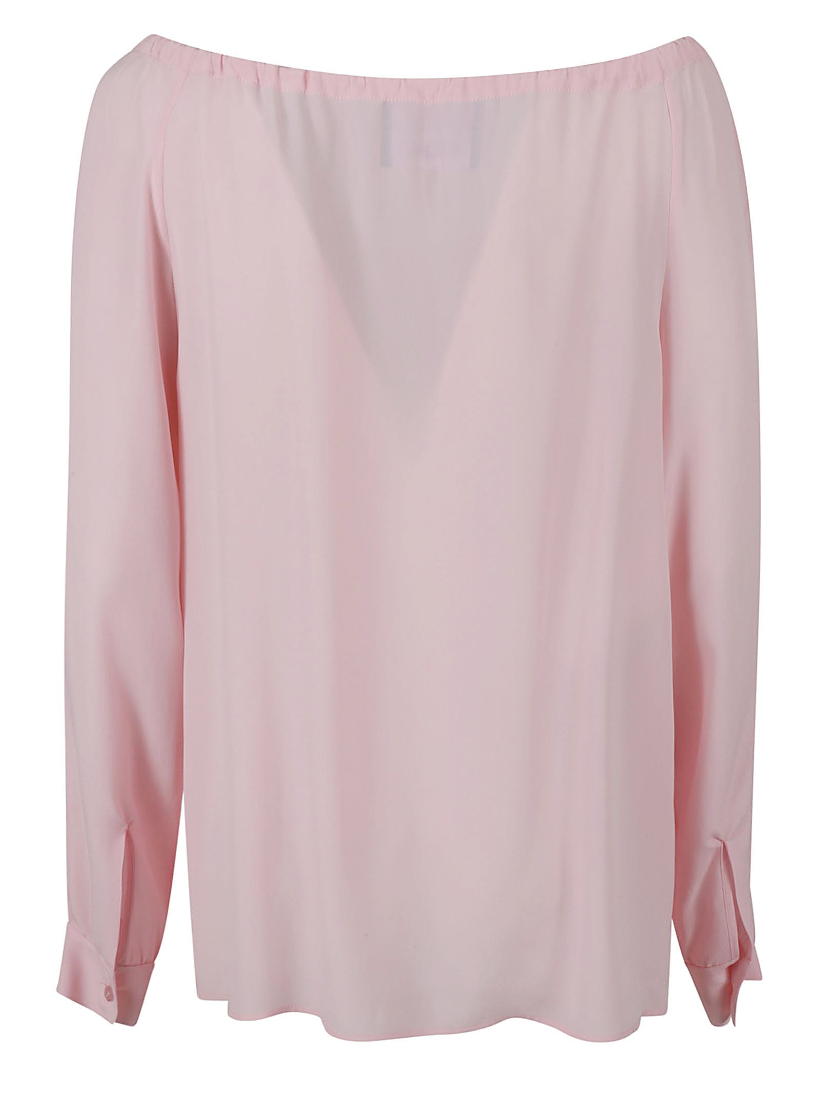 Shop Boutique Moschino Off-shoulder Blouse In Pink