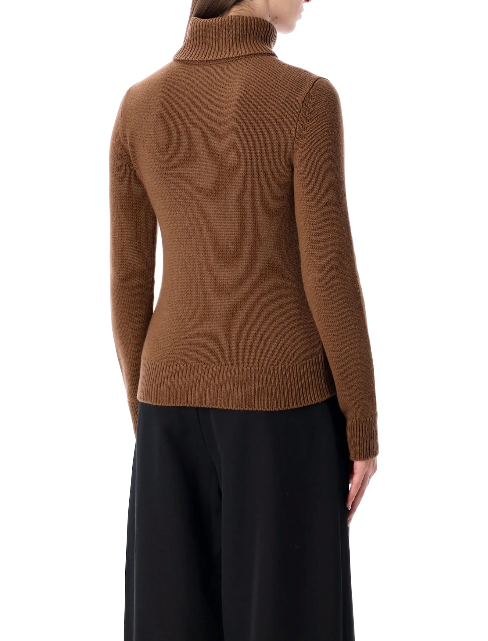 Ralph Lauren Turtleneck Cashmere Sweater In Brown