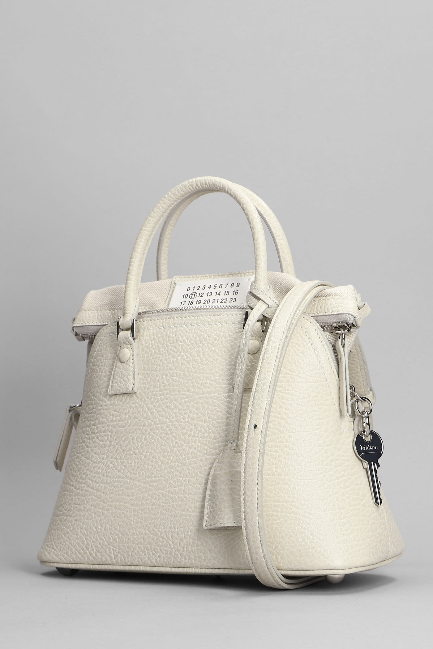 Shop Maison Margiela Shoulder Bag In White Leather