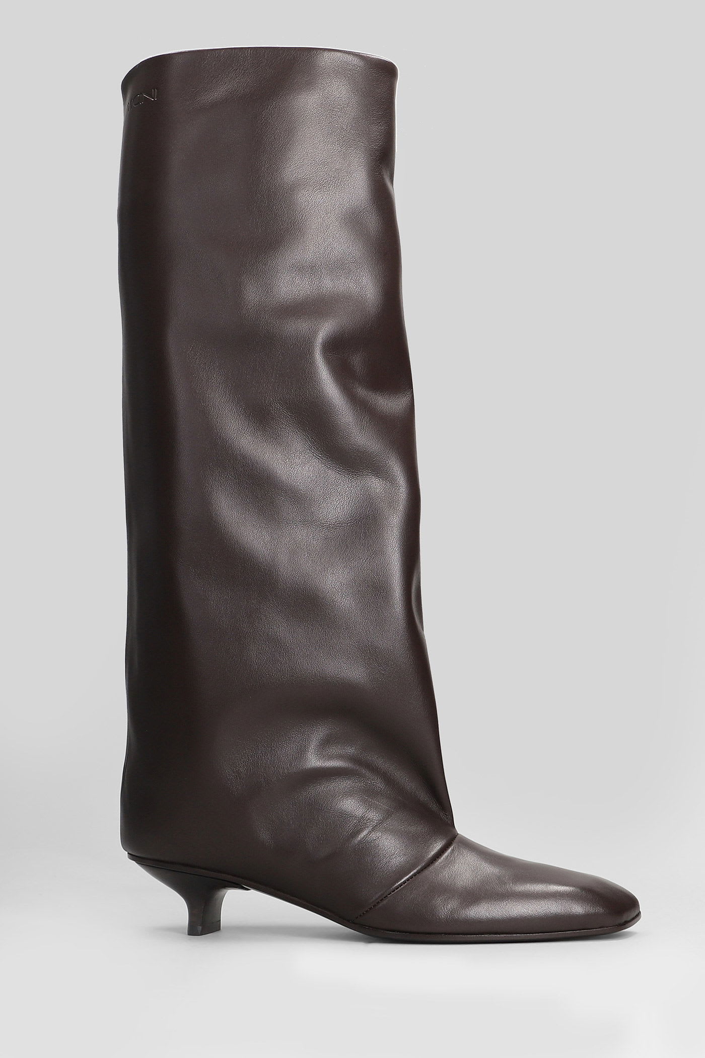 Vicini Cizin 30 Low Heels Boots In Brown Leather In Brown