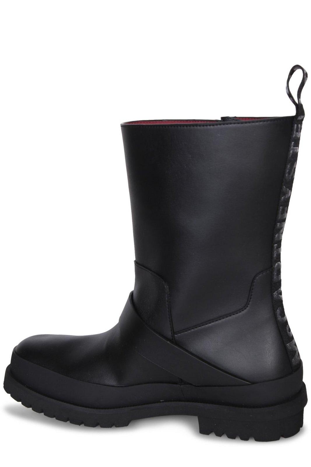 Shop Stella Mccartney Trace Buckle-strap Biker Boots In Black