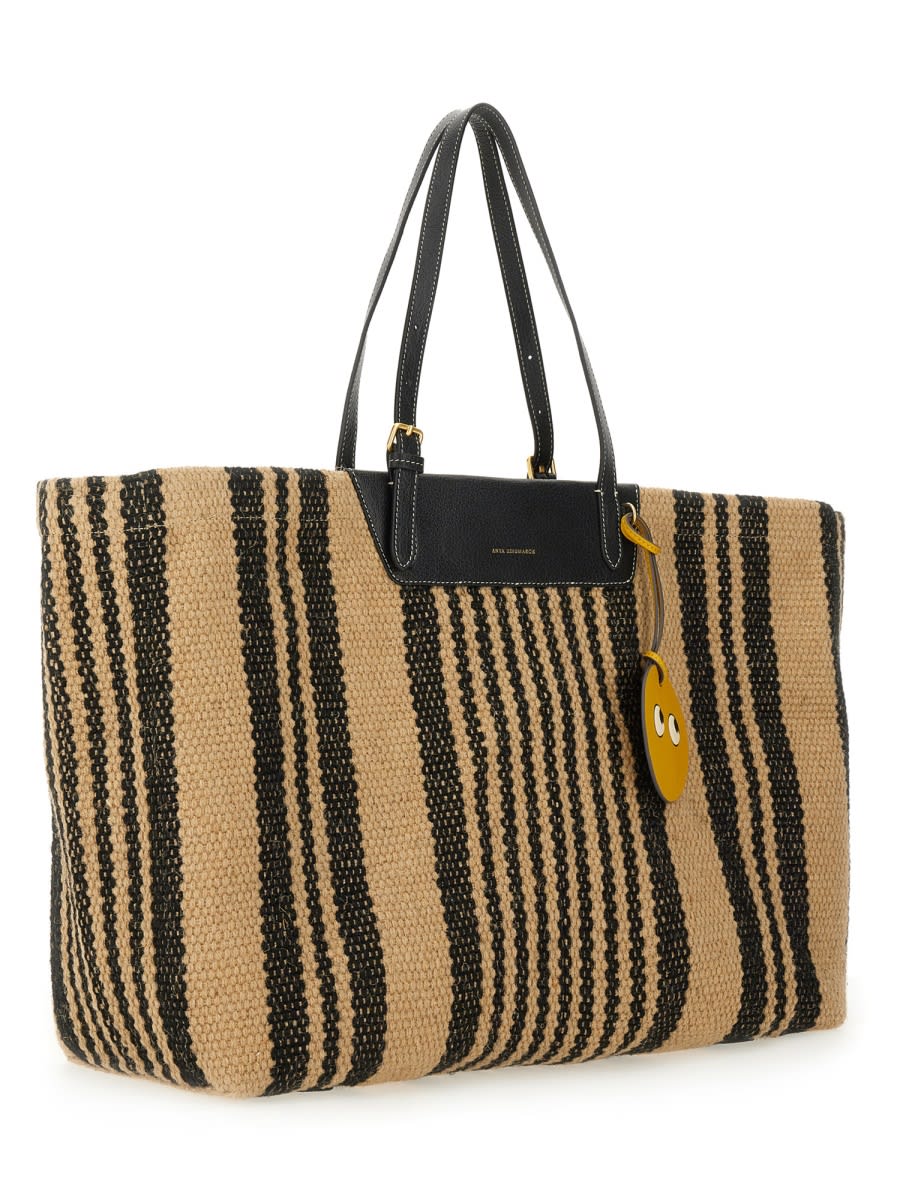 Shop Anya Hindmarch Tote Bag With Logo In Multicolour