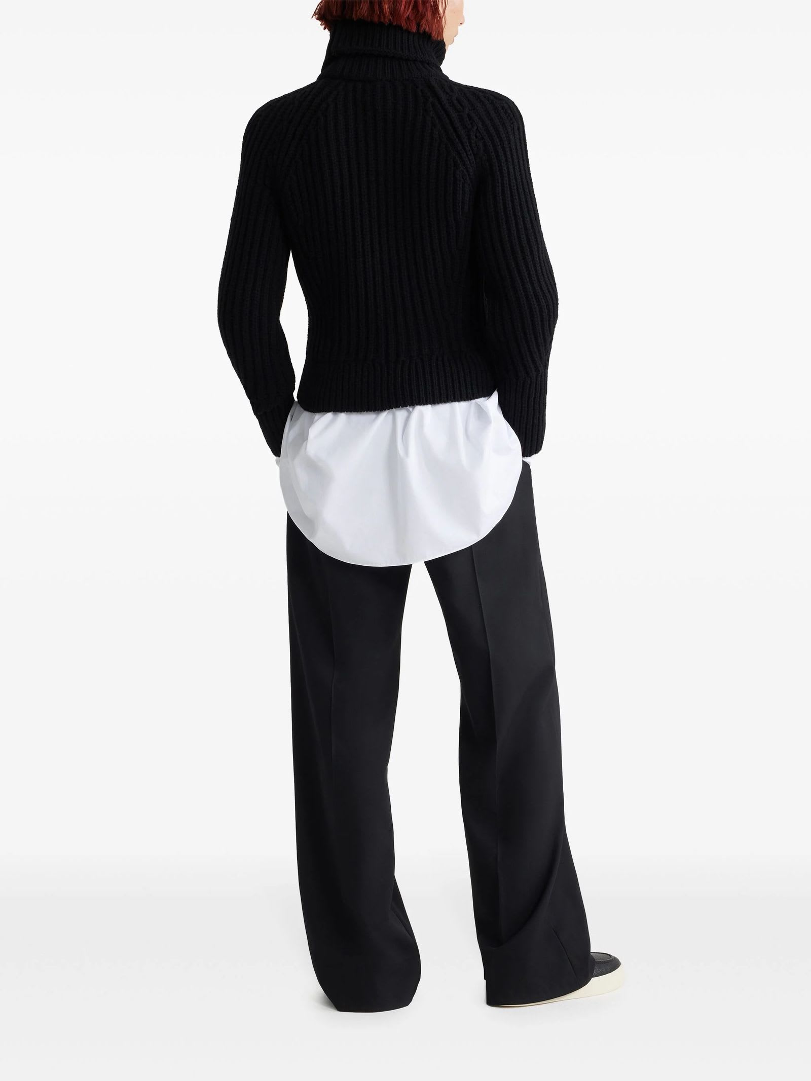 Shop Patou Black Wool And Cashmere Jumper