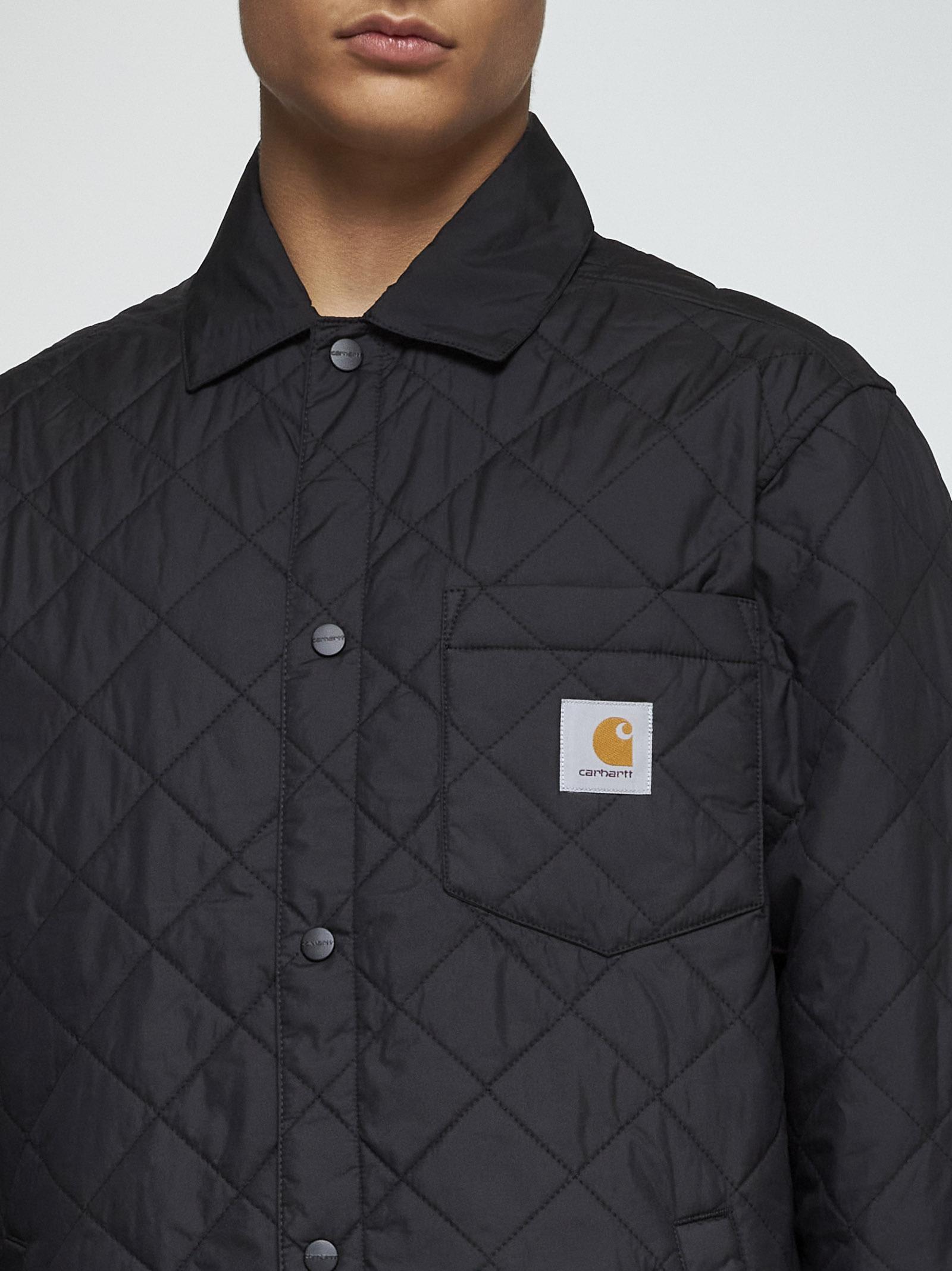 Shop Carhartt Wadeson Quilted Nylon Shirt Jacket In .xx Black