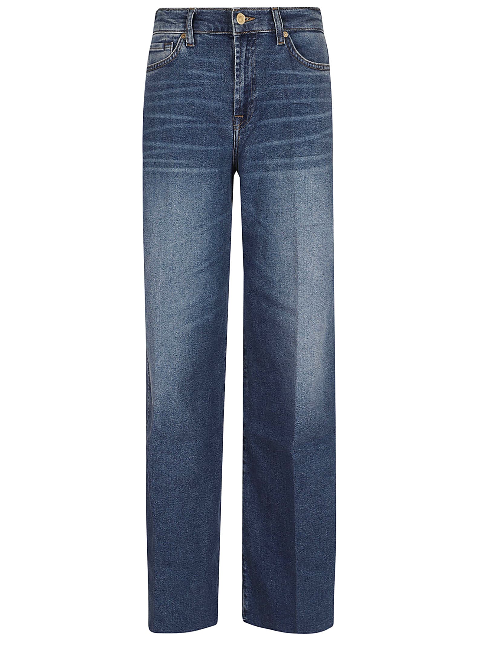 Shop 7 For All Mankind Lotta Luxe Vintage Love Affair In Mid Blue