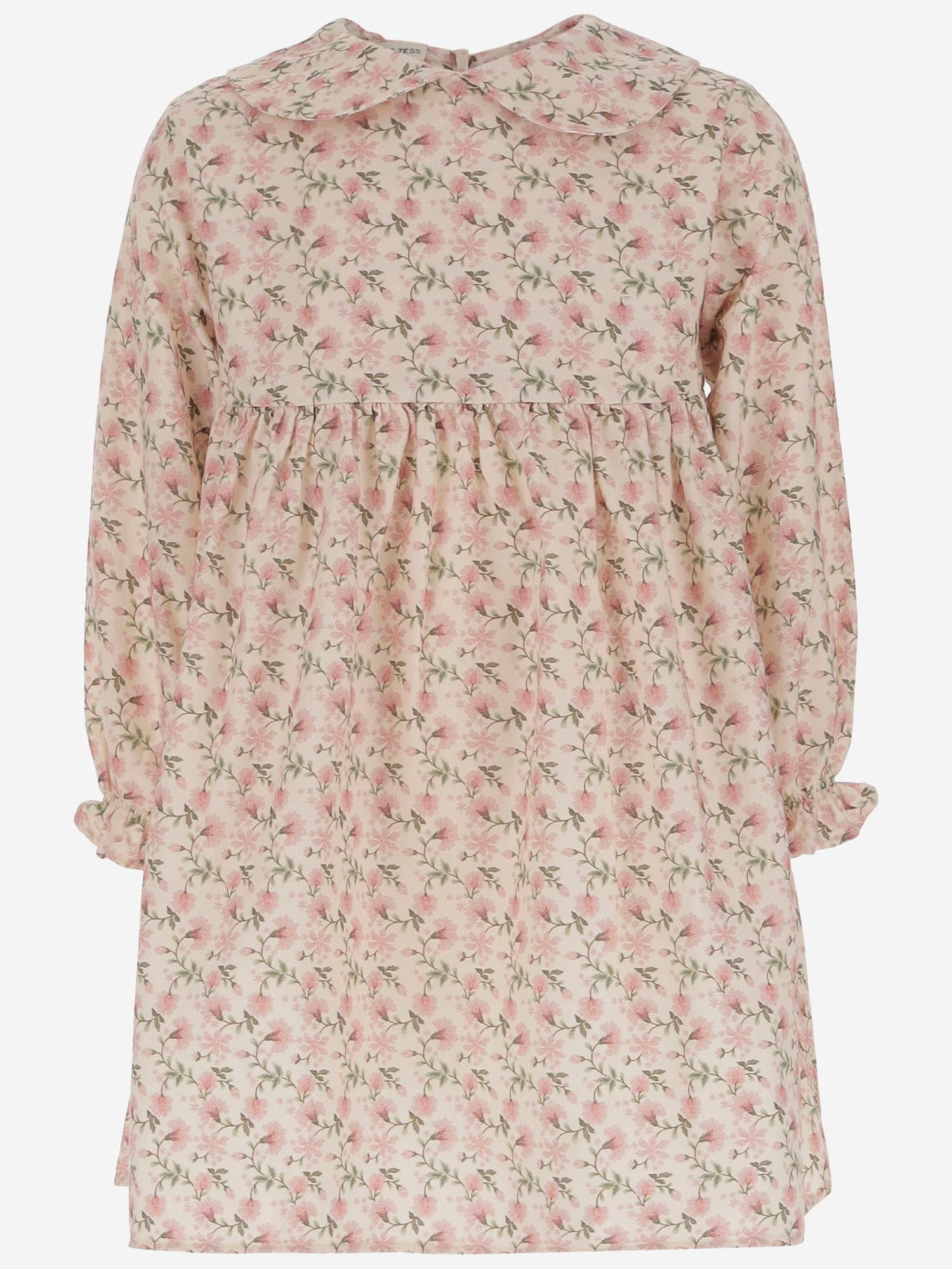 Babe &amp; Tess Cotton Dress With Floral Pattern In Red