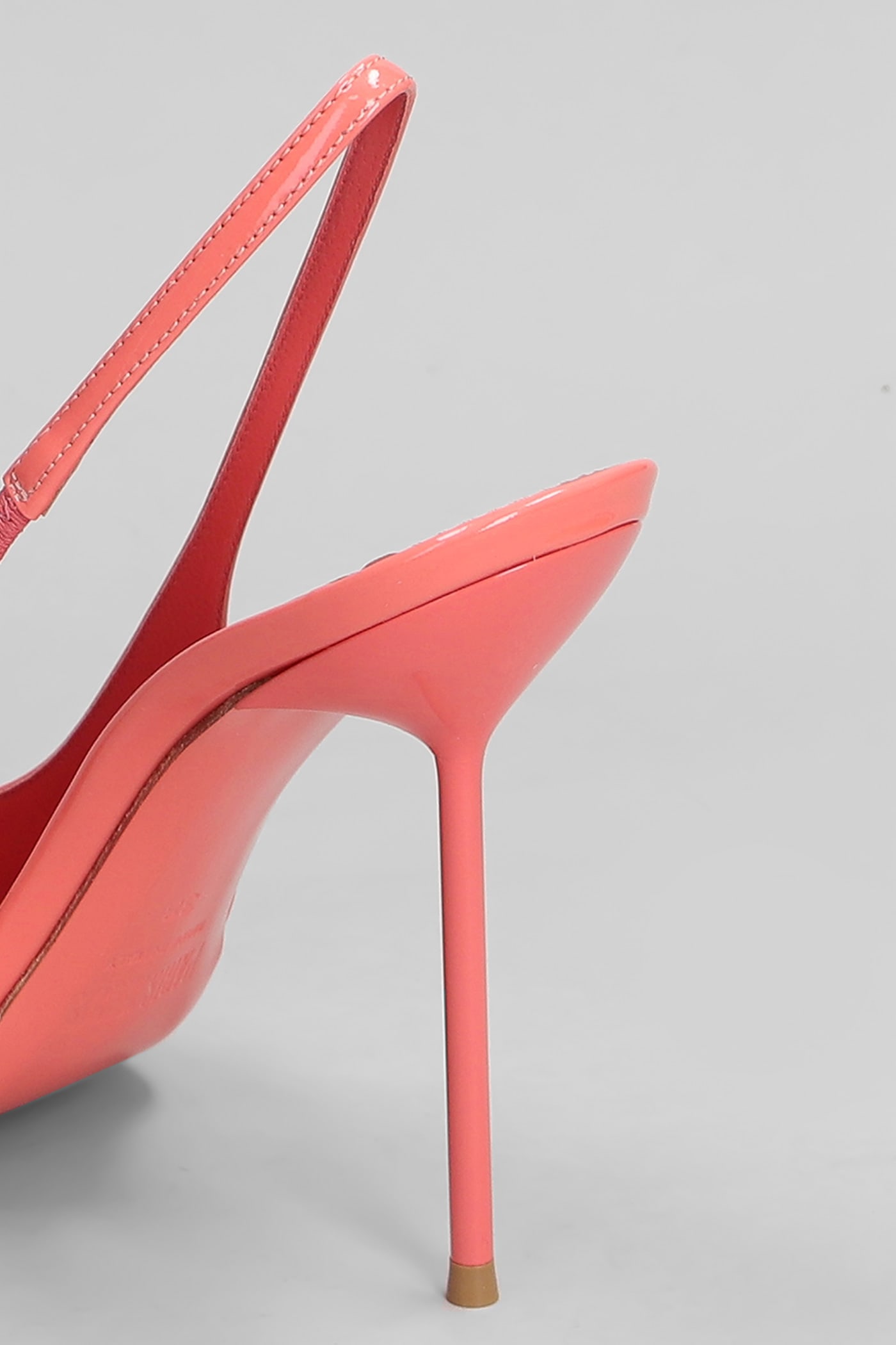 Paris Texas Lidia Slingback Pumps In Rose-pink Patent Leather In Rose-pink