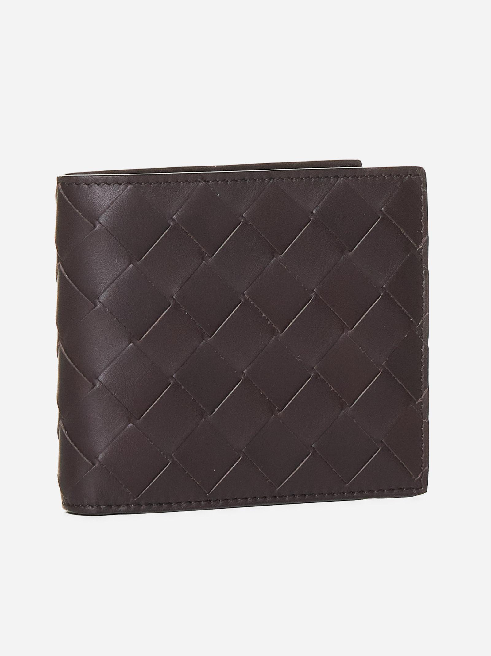 Bottega Veneta Intrecciato Leather Bifold Wallet In Fondant-silver